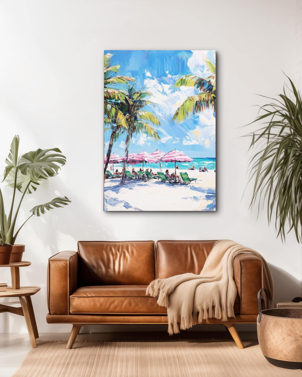 Miami Beach Art Print: Paul Kenton Style Coastal Decor Canvas Wall Art Print – Premium Home Decor