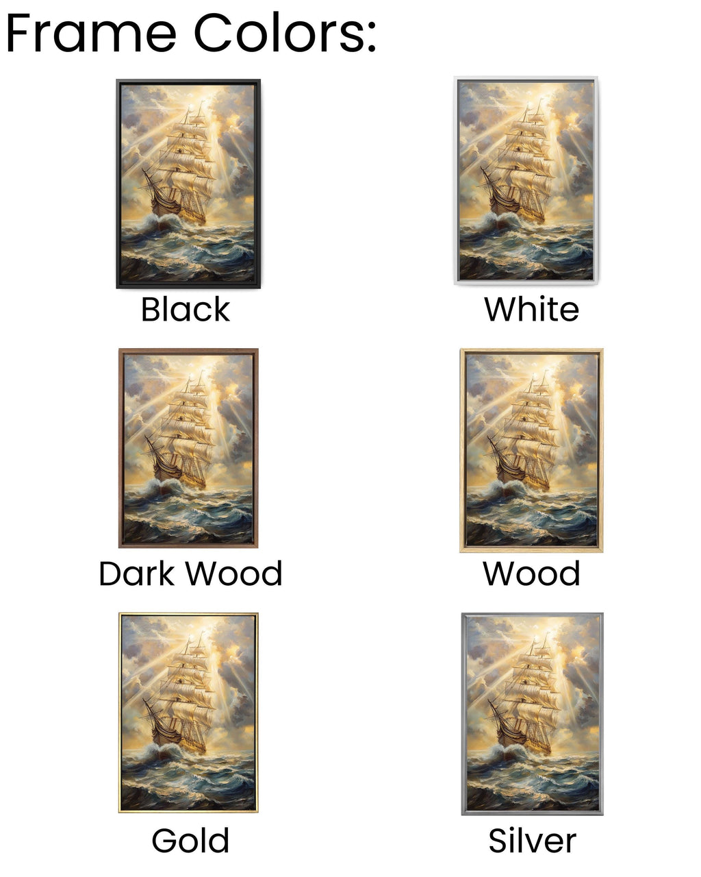 Vintage Sailing Ship Print: Stormy Sea Nautical Canvas Art Canvas Wall Art – Modern Decor Print