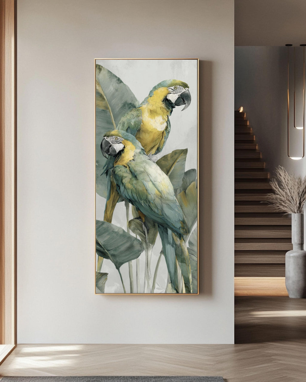 Macaw Watercolor Print: Tropical Parrot Art, Gabriele Dellâ€™Otto Style Canvas Wall Art Print – Premium Home Decor