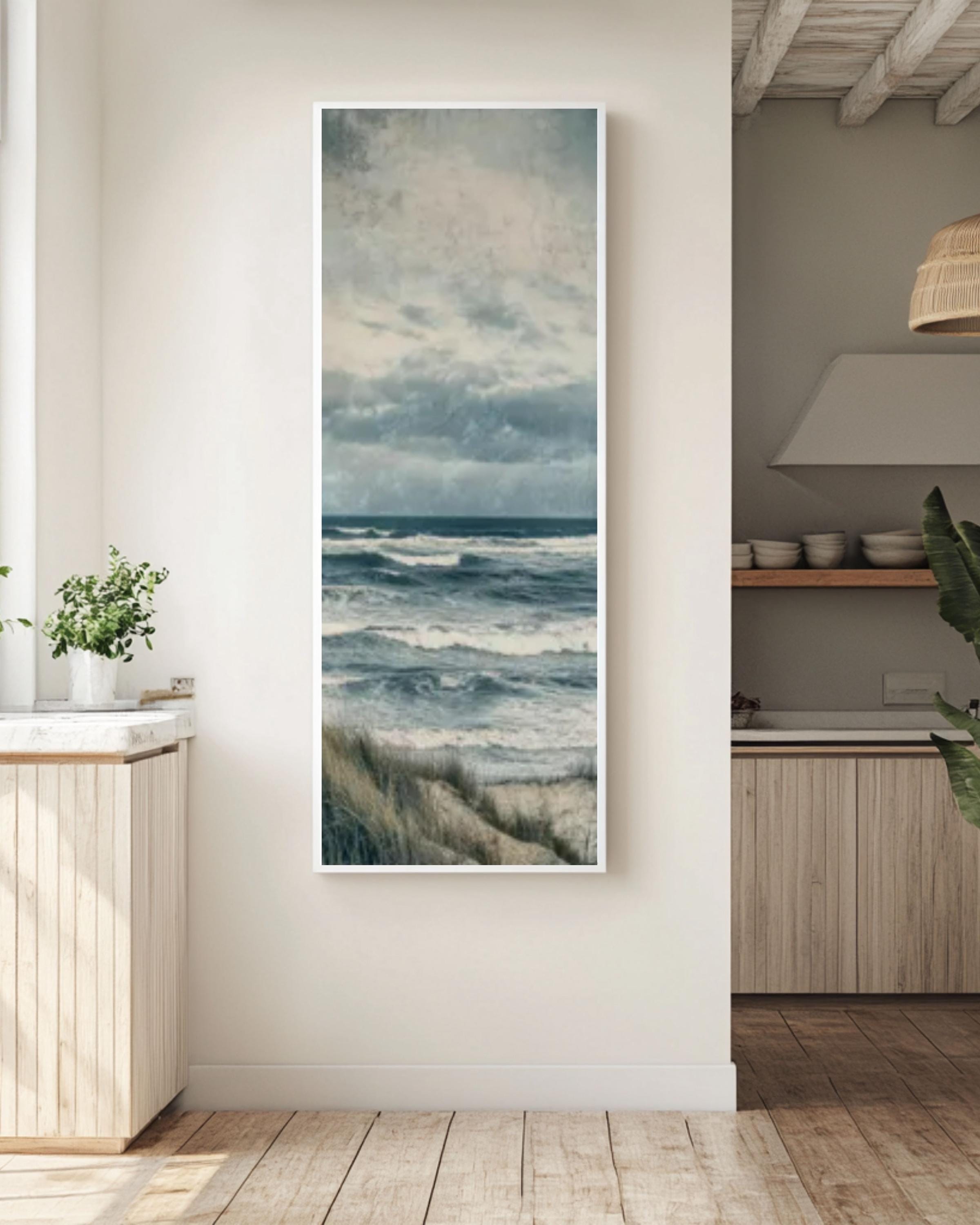 Moody Ocean Waves Canvas Print: Vintage Coastal Seascape Art Canvas Wall Art Print – Premium Home Decor