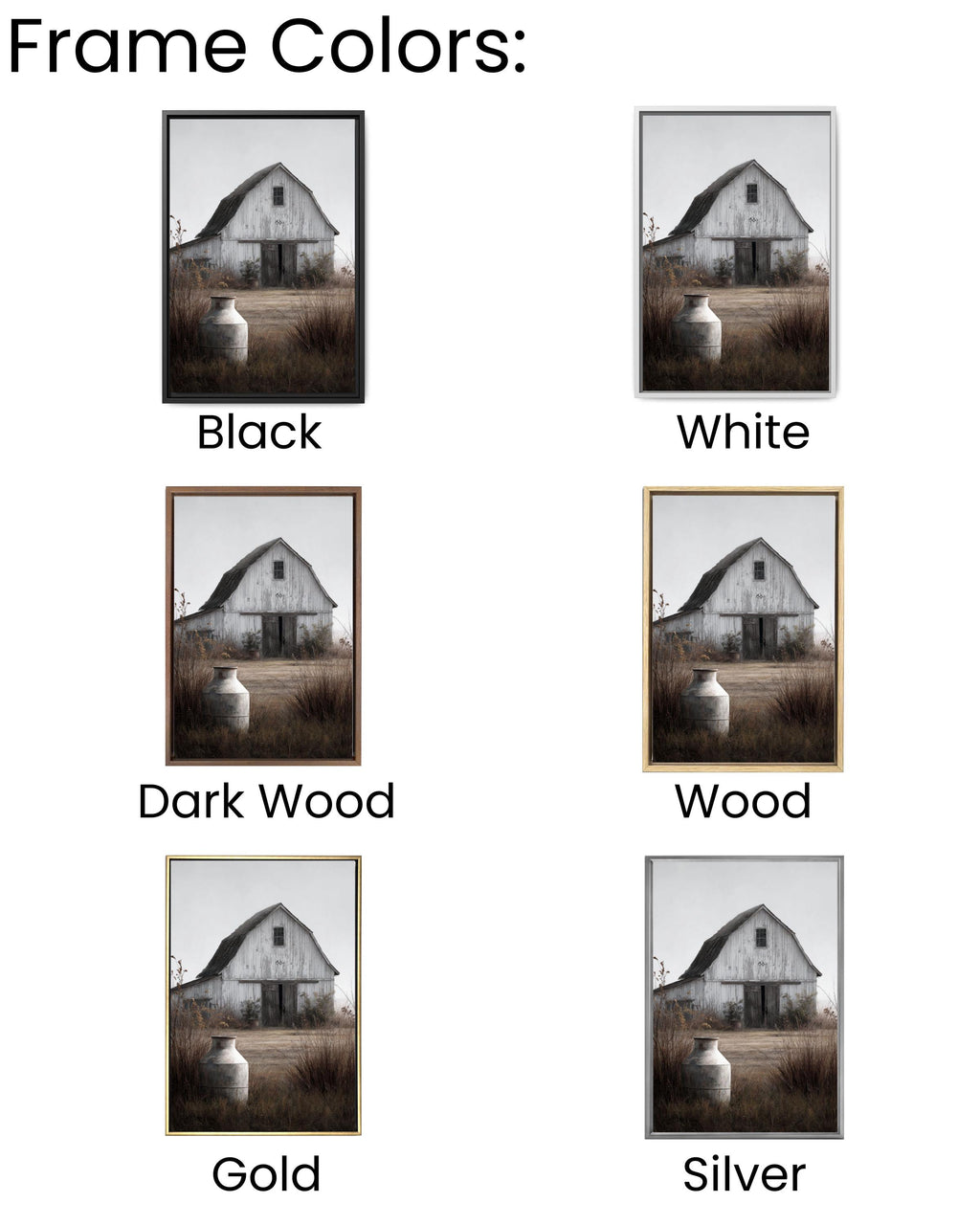 Rustic White Barn Print: Farmhouse Milk Can, Arrow Detail Canvas Wall Art – Modern Decor Print