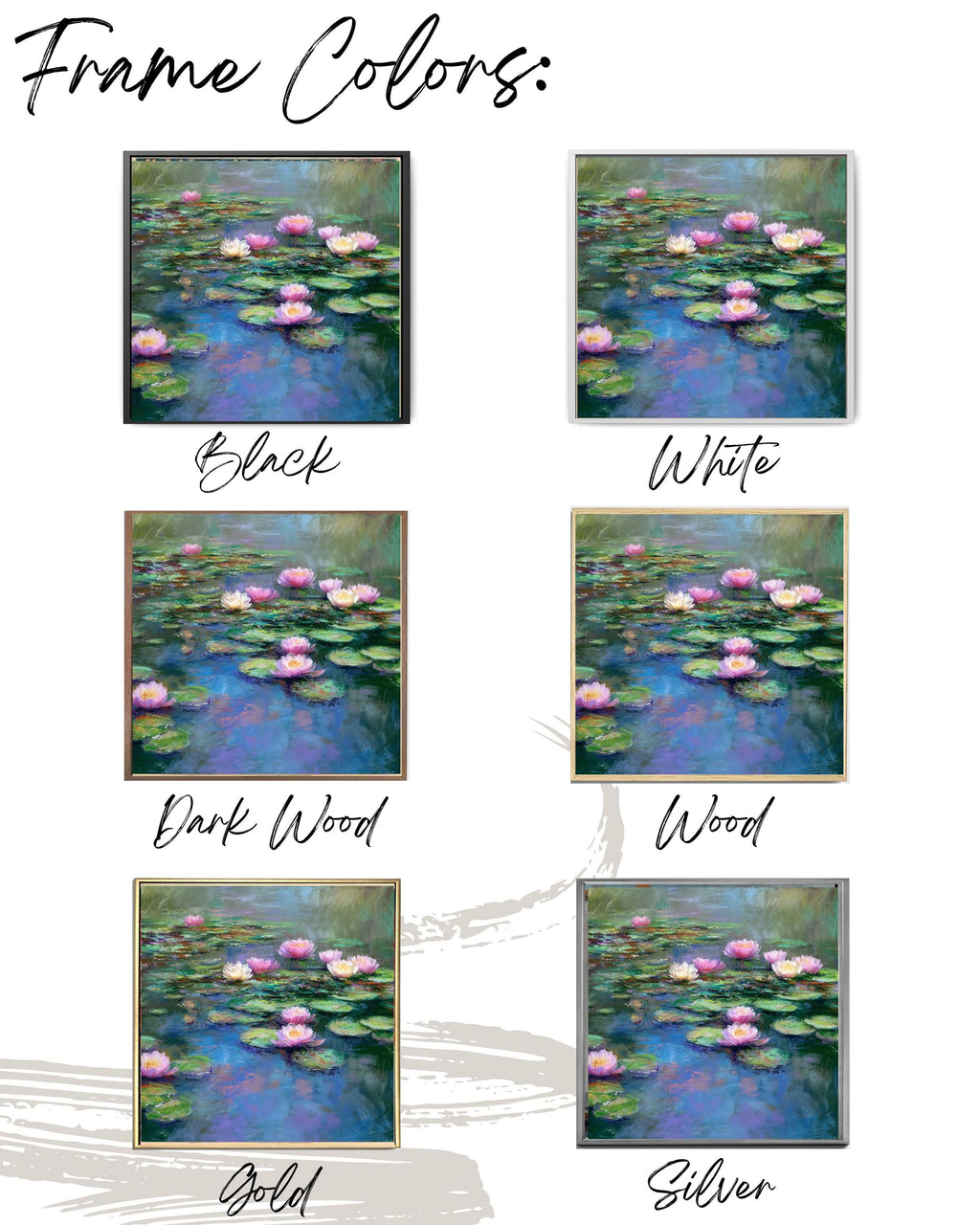 Monet Water Lilies Art Print: Pastel Impressionist Wall Decor Canvas Wall Art – Modern Decor Print