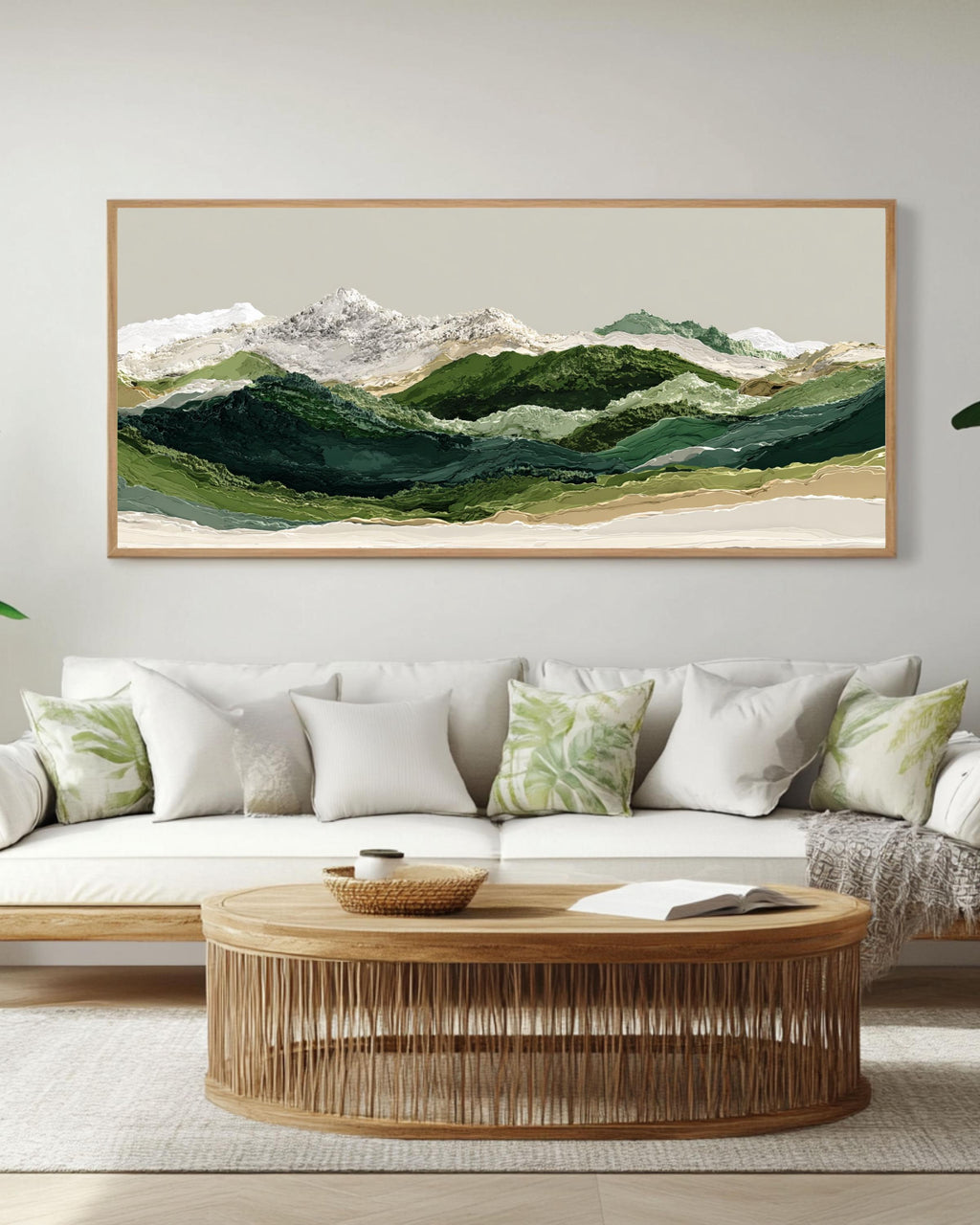 Andes Mountain Landscape Art: Earth Tone Canvas or Framed Print Canvas Wall Art – Modern Decor Print