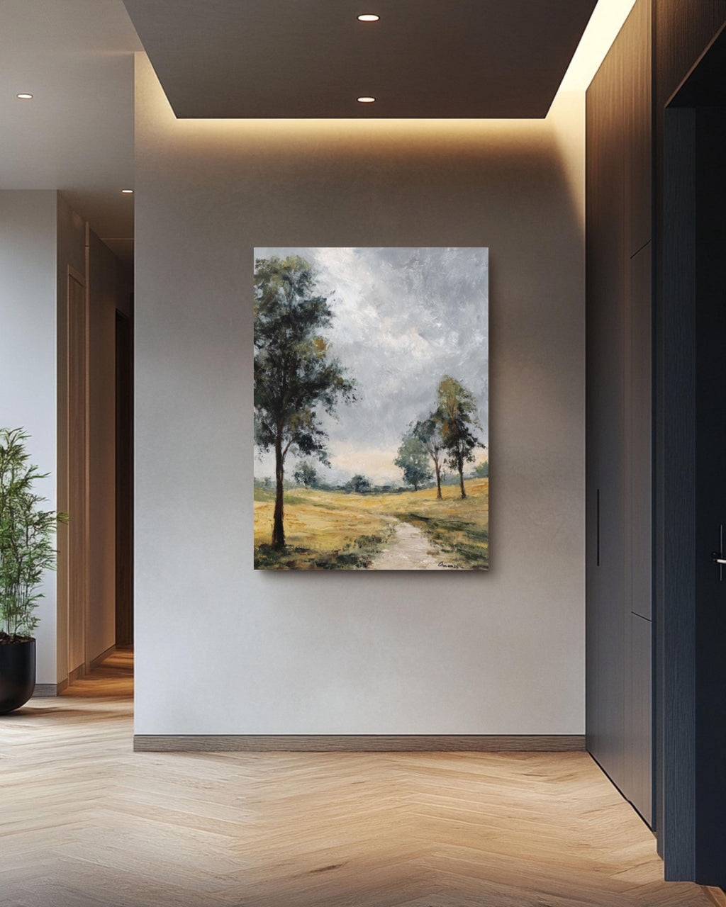 John Constable Style English Countryside Landscape Art Print: Canvas or Framed Canvas Wall Art – Modern Decor Print