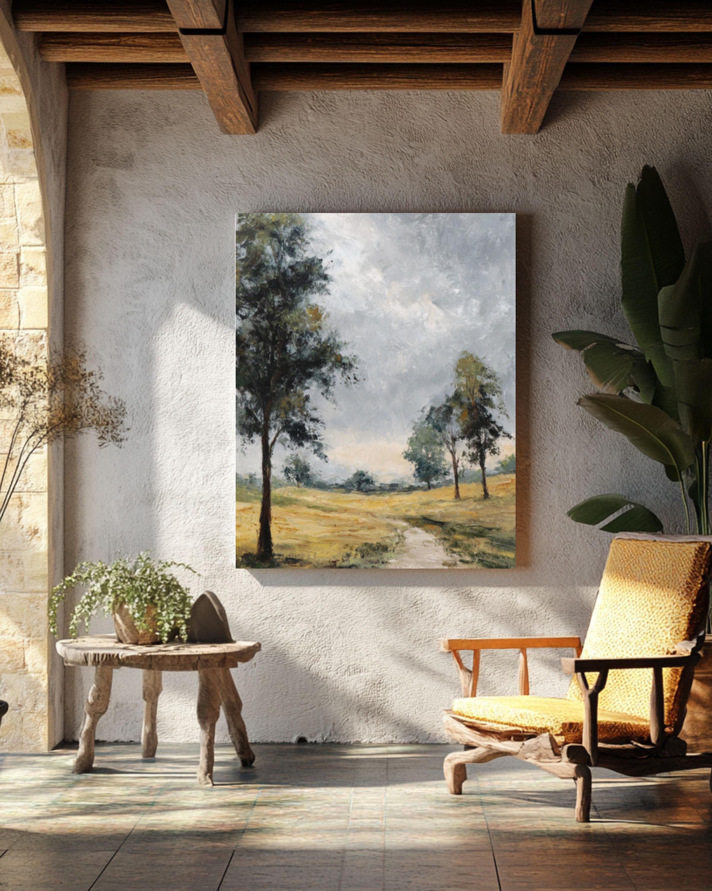 John Constable Style English Countryside Landscape Art Print: Canvas or Framed Canvas Wall Art – Modern Decor Print