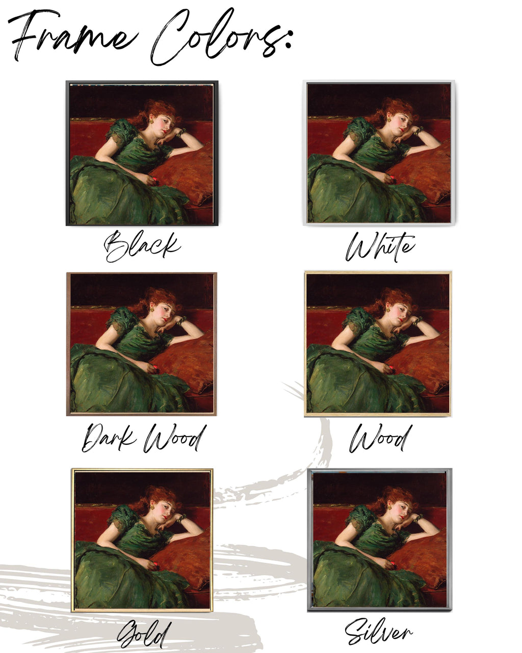 Red-Haired Woman Portrait Wall Art | Impressionist Chiaroscuro Canvas