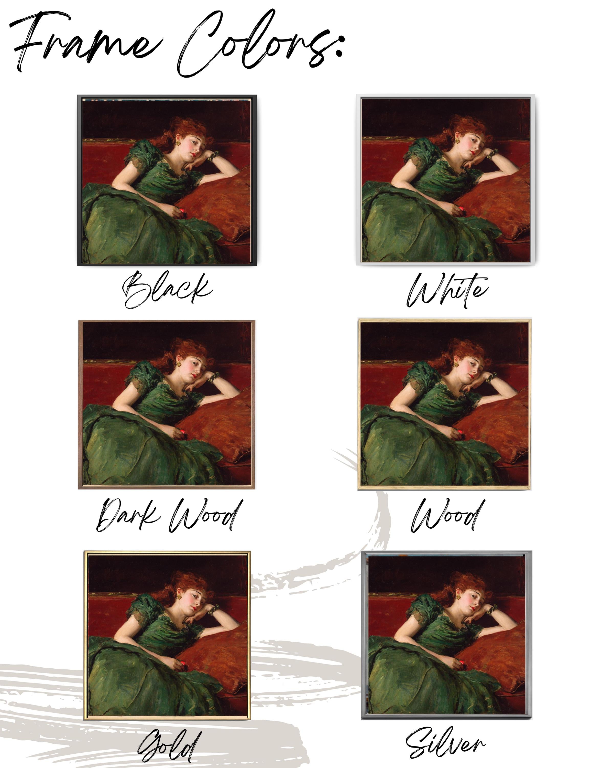 Red-Haired Woman Portrait Wall Art | Impressionist Chiaroscuro Canvas