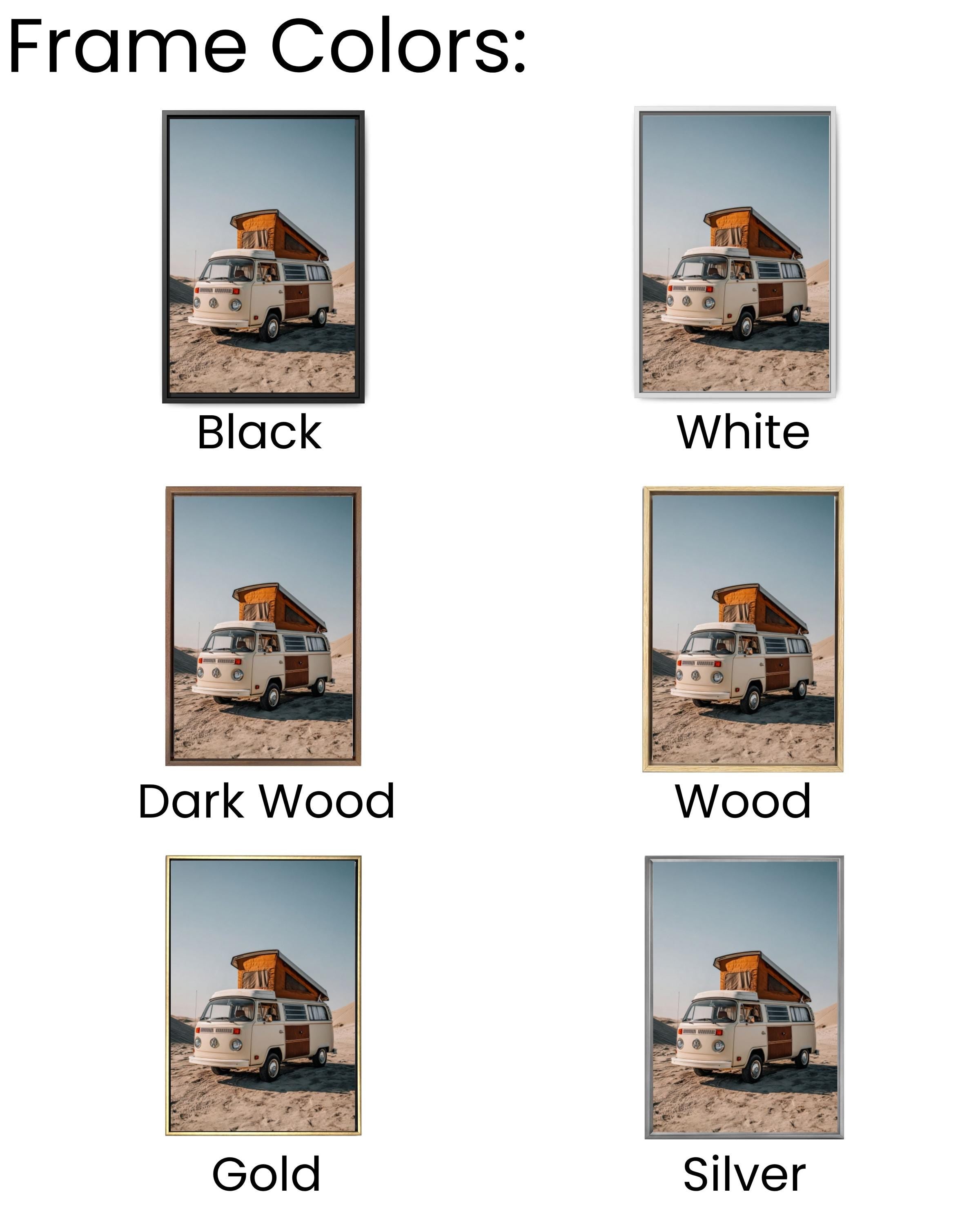 Vintage VW Camper Van Wall Art Print | Retro Travel Neutral Tones