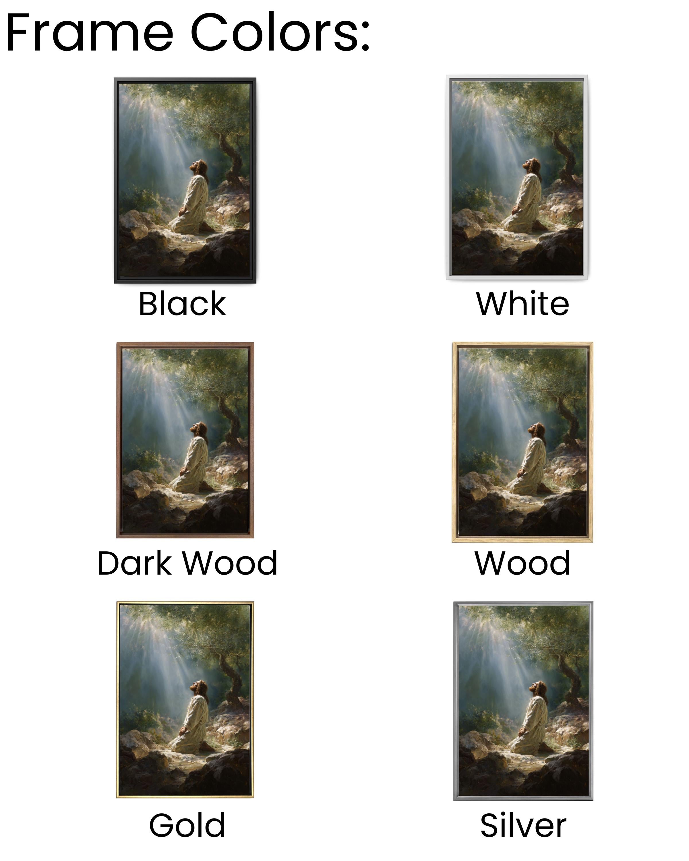 Jesus in Prayer Wall Art | Dreamy Oil Painting Style Canvas Print
