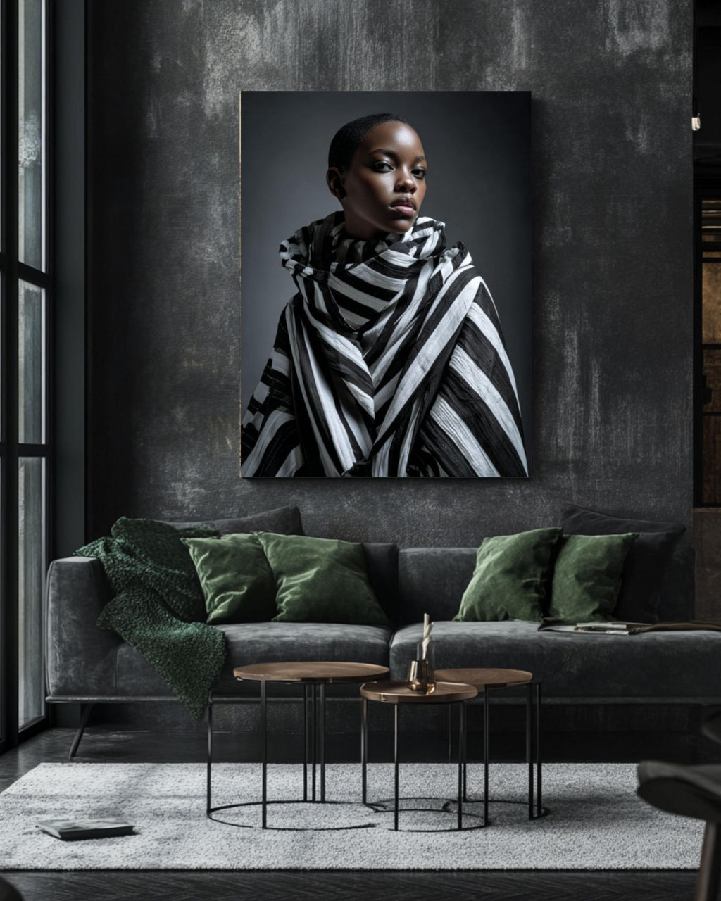 African Woman Editorial Wall Art | Fashion Photography Canvas Print