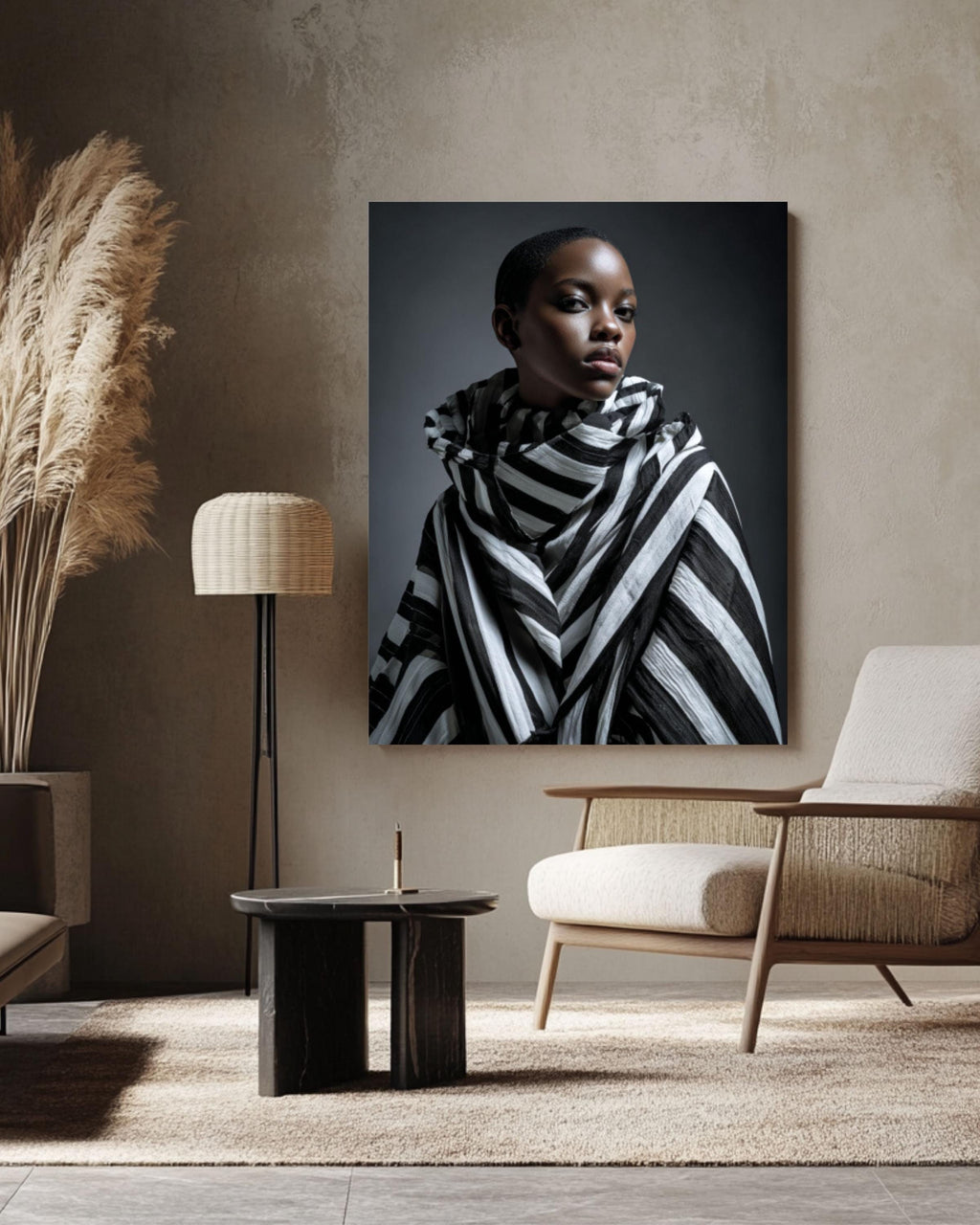 African Woman Editorial Wall Art | Fashion Photography Canvas Print