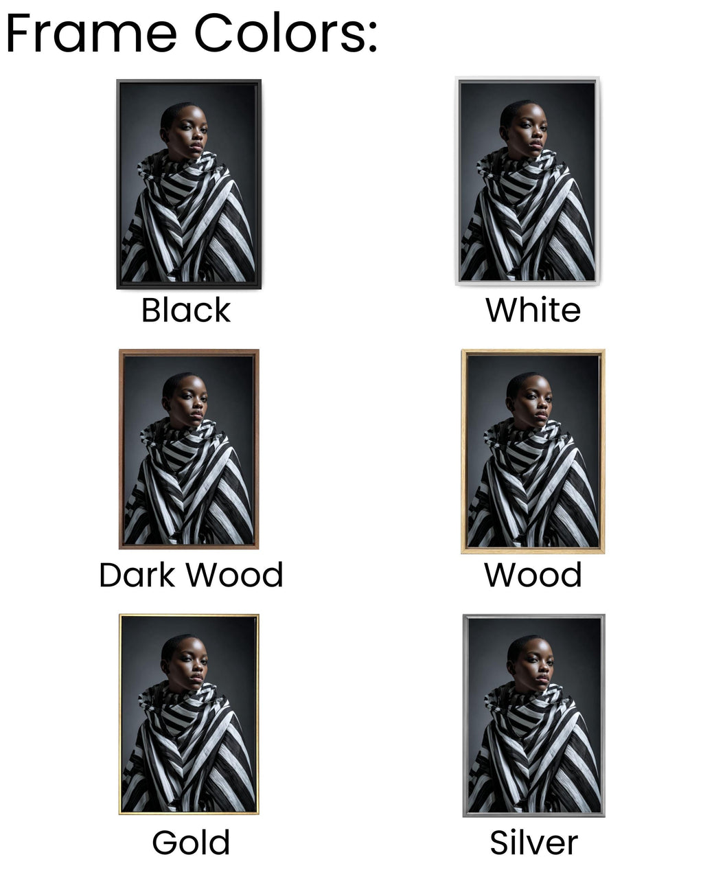 African Woman Editorial Wall Art | Fashion Photography Canvas Print