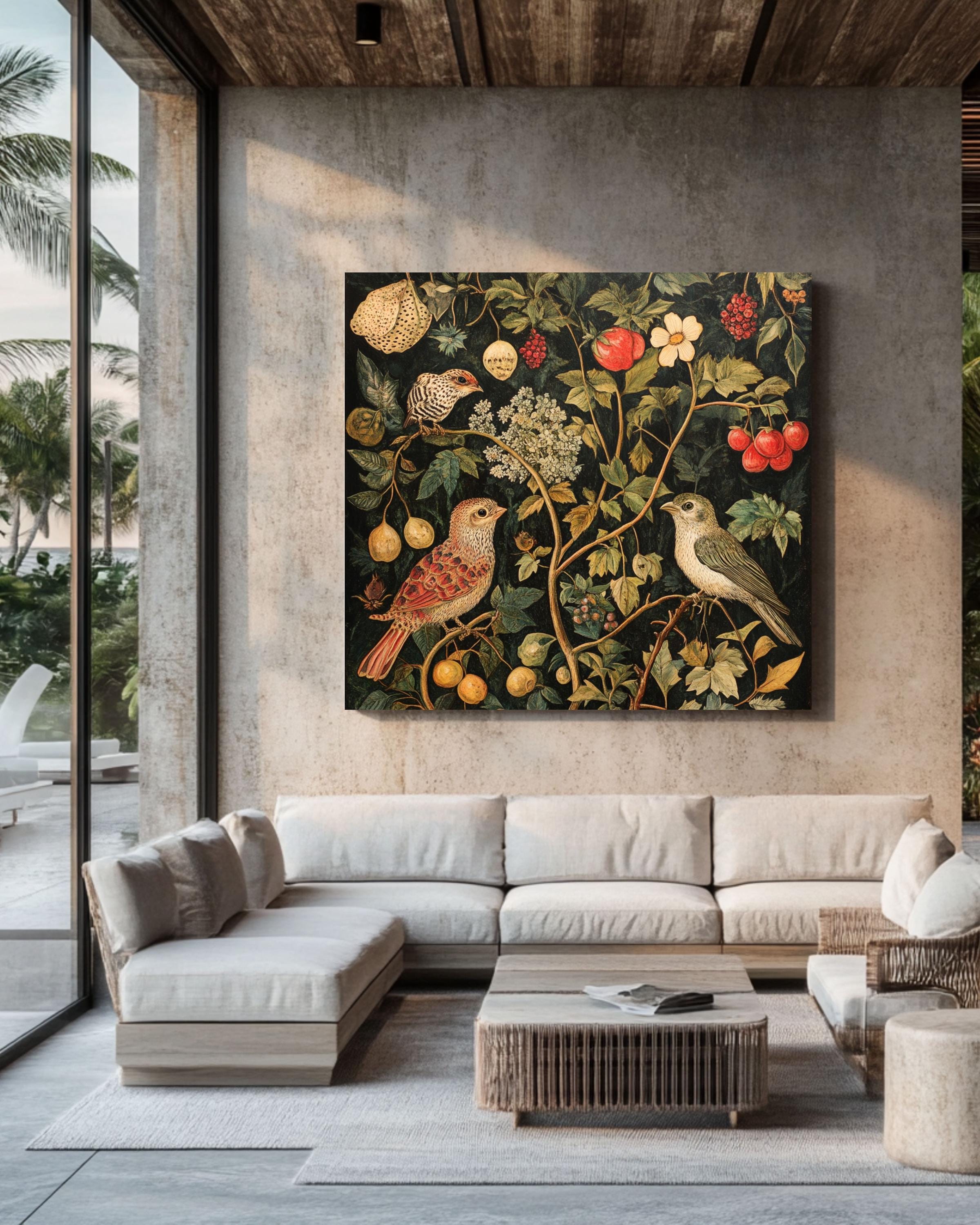 William Morris Botanical Print: Vintage Arts & Crafts Wall Decor Canvas Wall Art – Modern Decor Print
