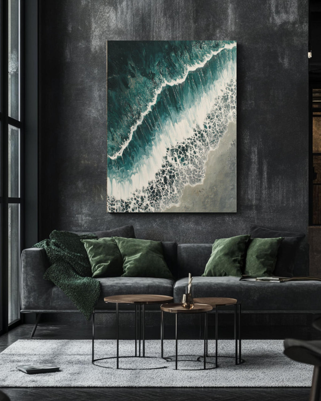 Abstract Arctic Coastal Aerial Wall Art | Minimalist Canvas Print