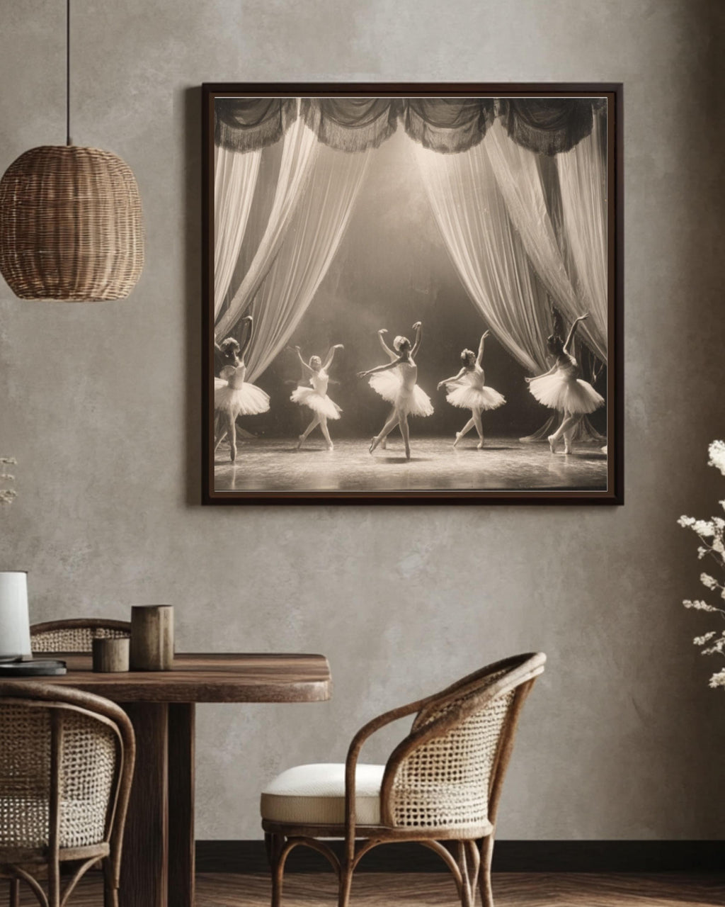 Vintage Ballerina Wall Art Print | Classic Ballet Dancer Photo Poster