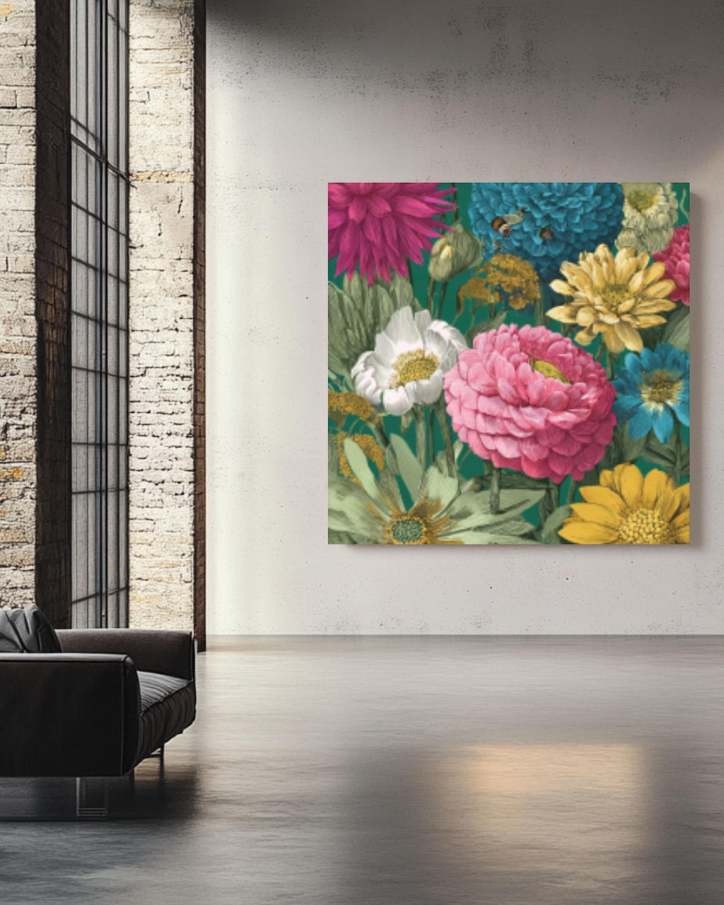 Marjolein Bastin Style Botanical Wall Art | Vintage Floral Canvas Print