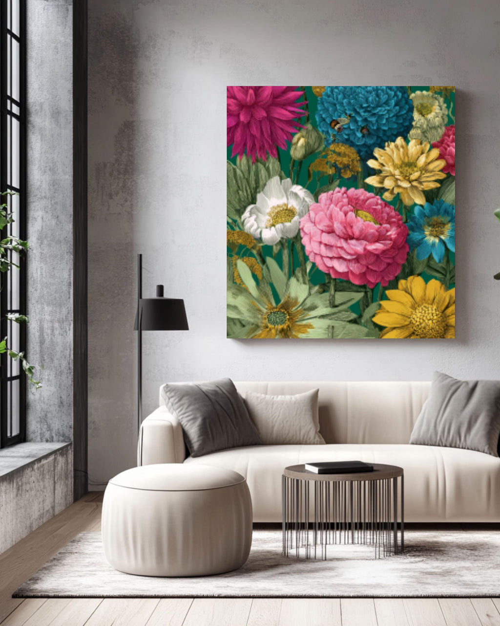 Marjolein Bastin Style Botanical Wall Art | Vintage Floral Canvas Print