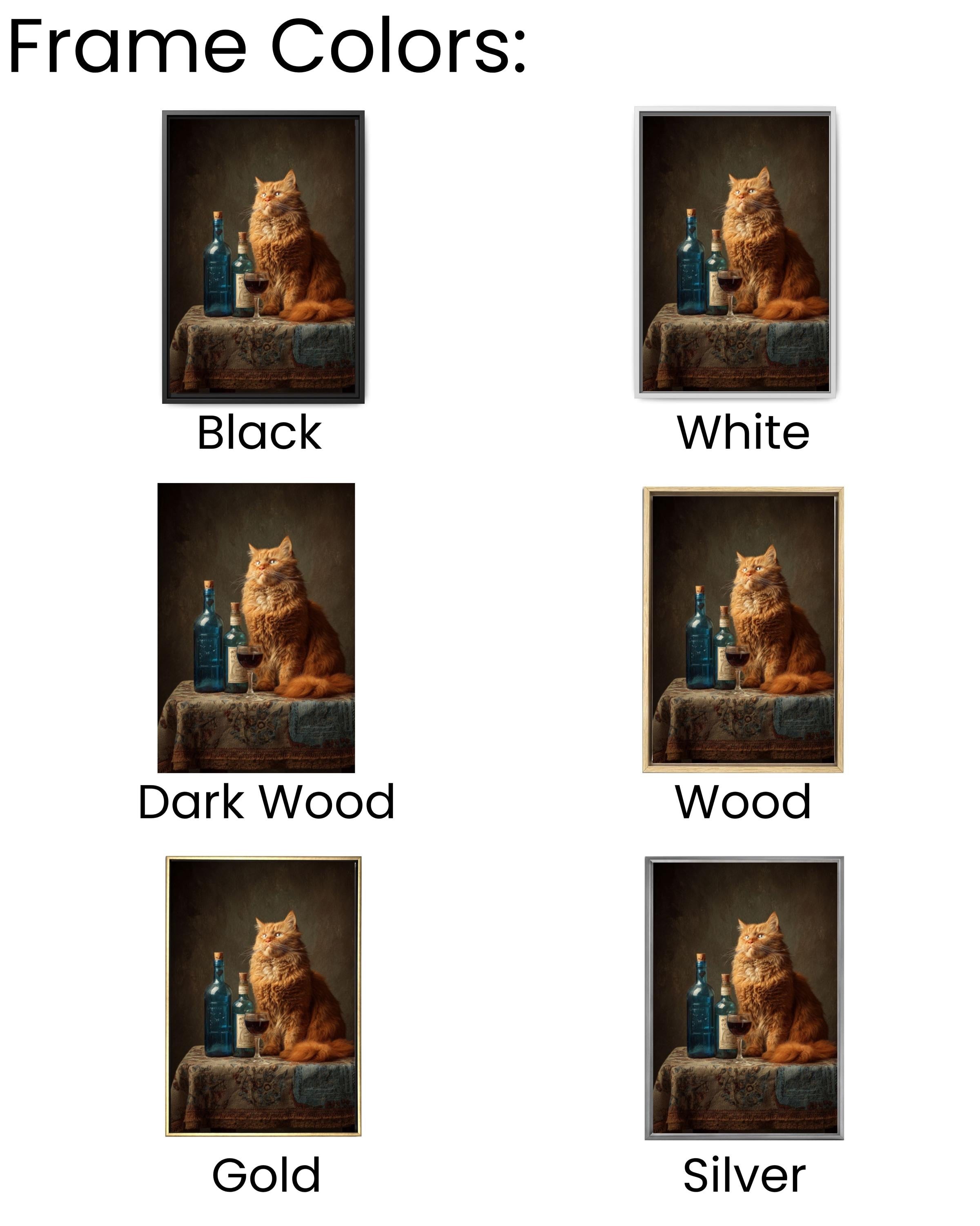 Fat Orange Cat Wine Wall Art Print | Whimsical Kitchen Decor
