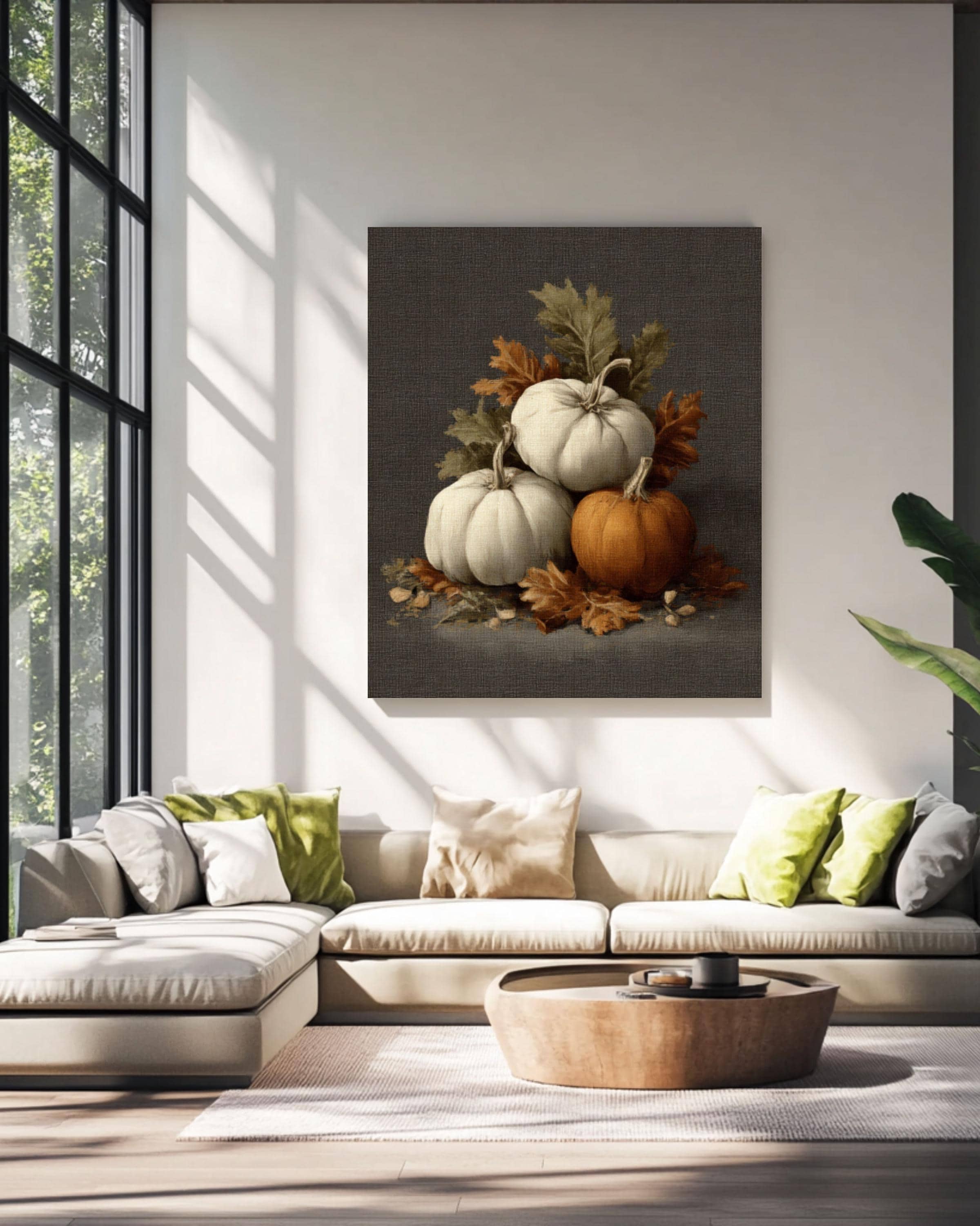 Vintage Pumpkin Wall Art Print | Muted Autumn Farmhouse Decor