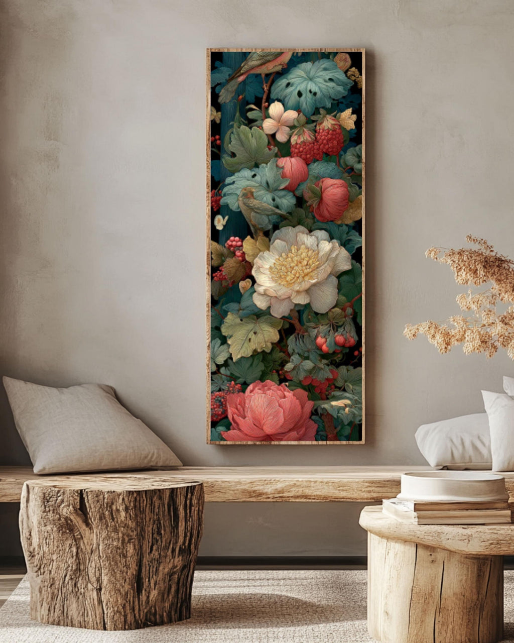 Dark Forest Botanical Wall Art | Dürer Moebius Style Canvas Print