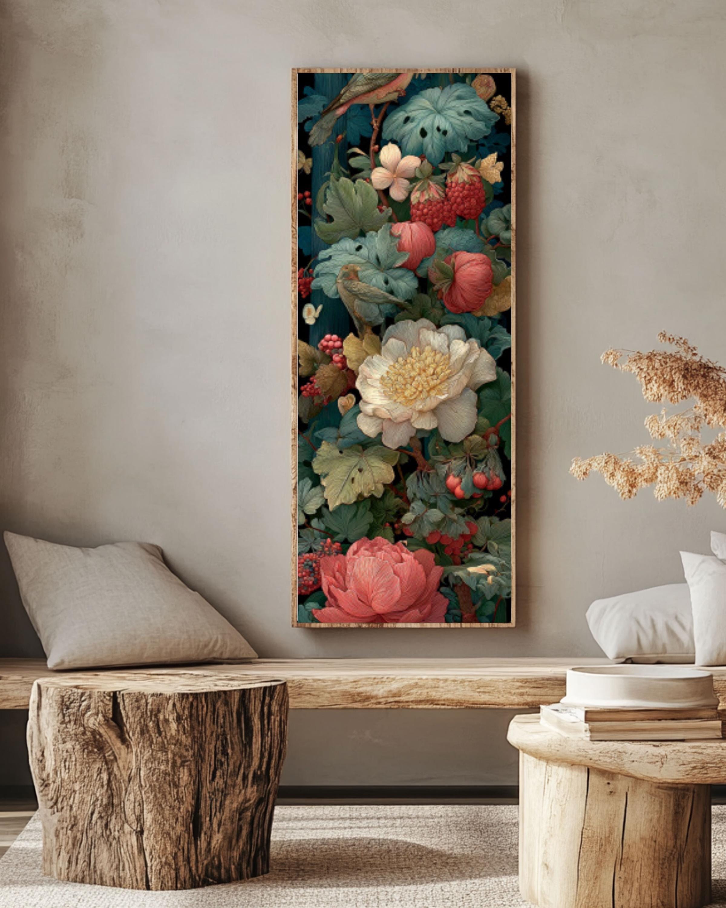 Dark Forest Botanical Wall Art | Dürer Moebius Style Canvas Print