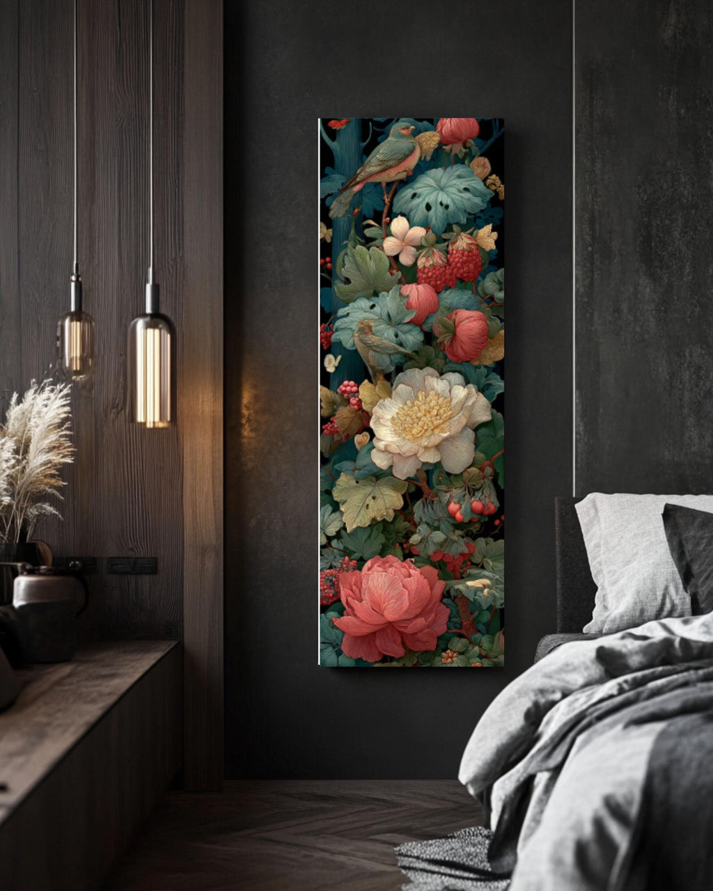 Dark Forest Botanical Wall Art | Dürer Moebius Style Canvas Print