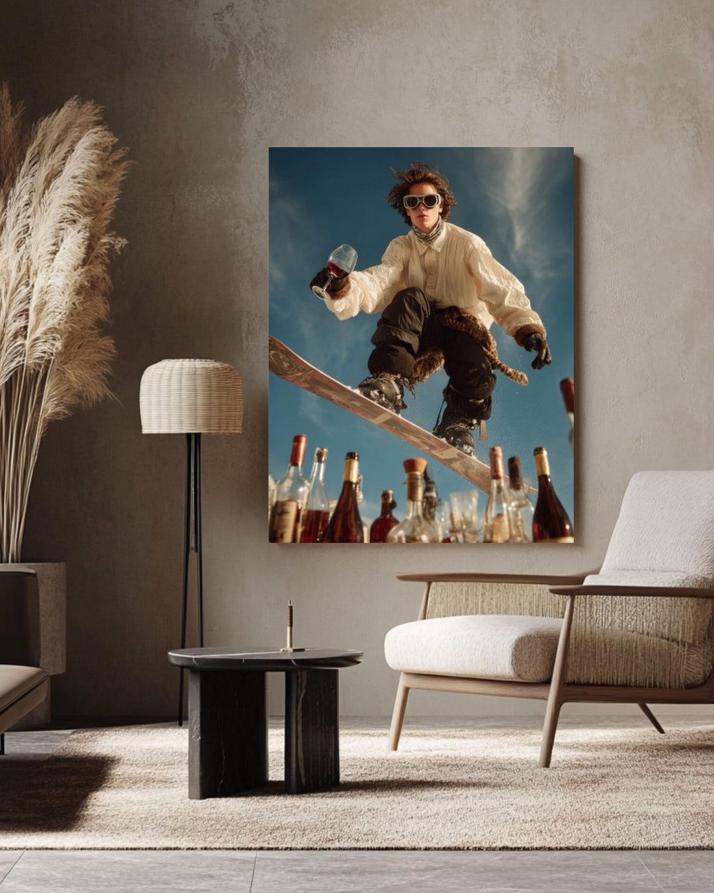High Fashion Ski Jump Canvas Art – Luxury Runway Inspired