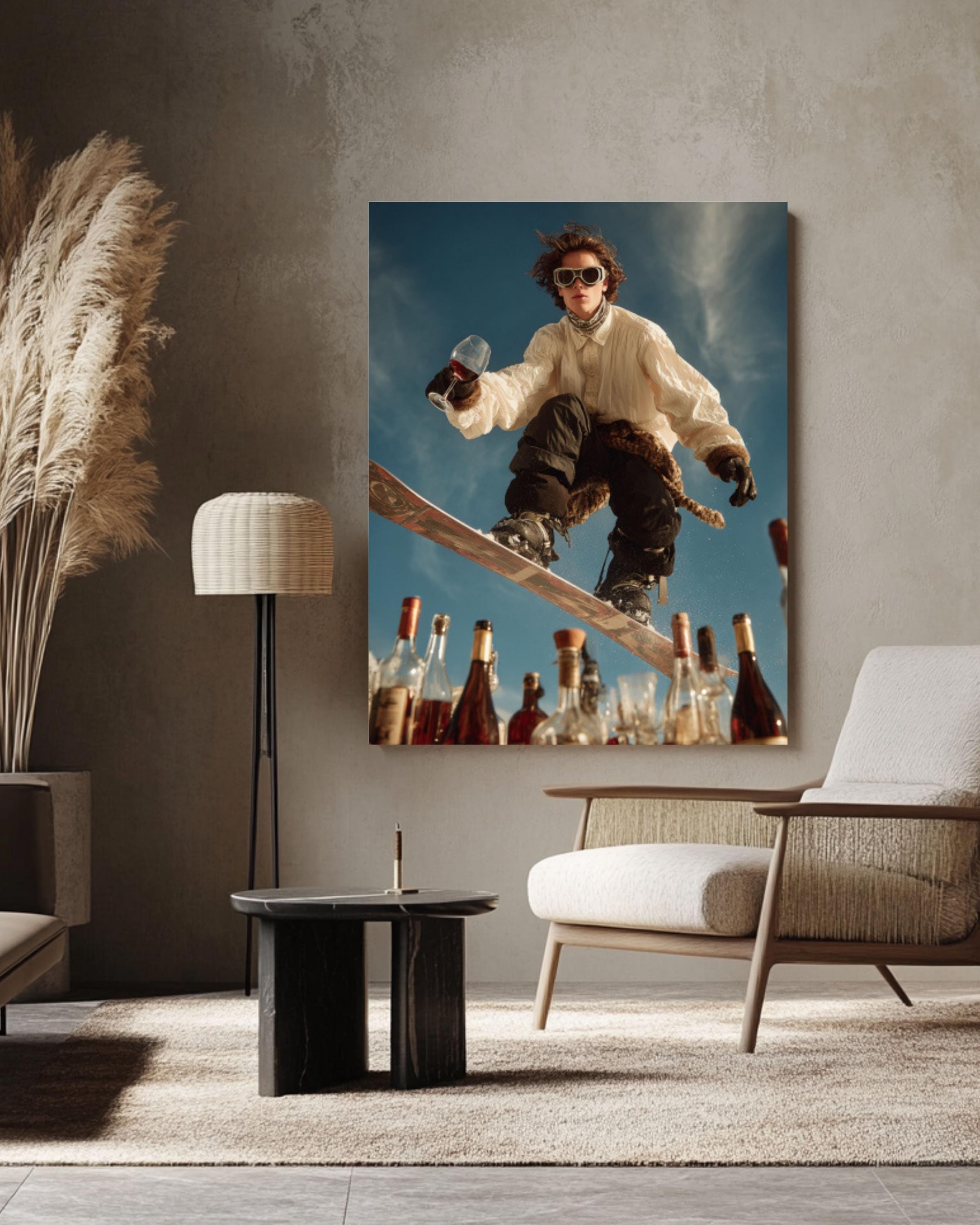 High Fashion Ski Jump Canvas Art – Luxury Runway Inspired