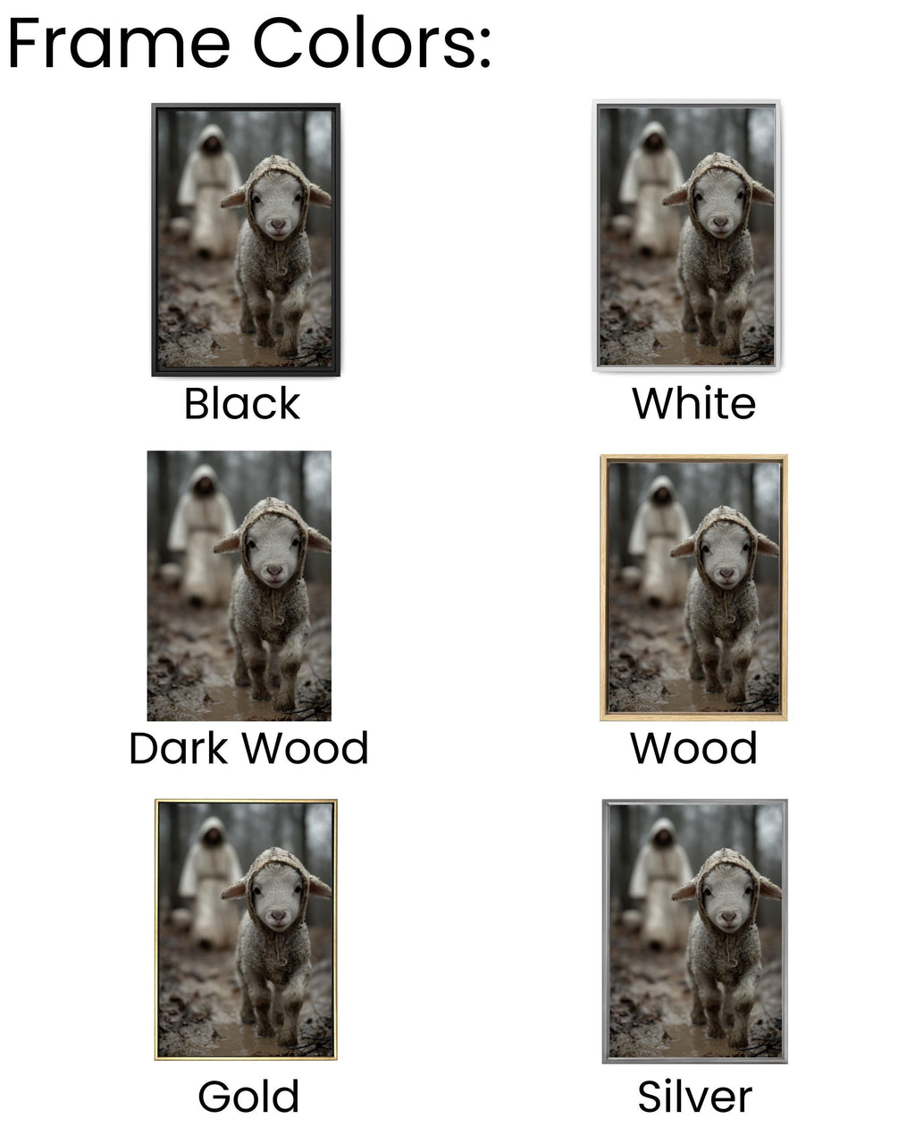 Lamb in Muddy Forest Wall Art | Faith-Inspired Cinematic Canvas Print
