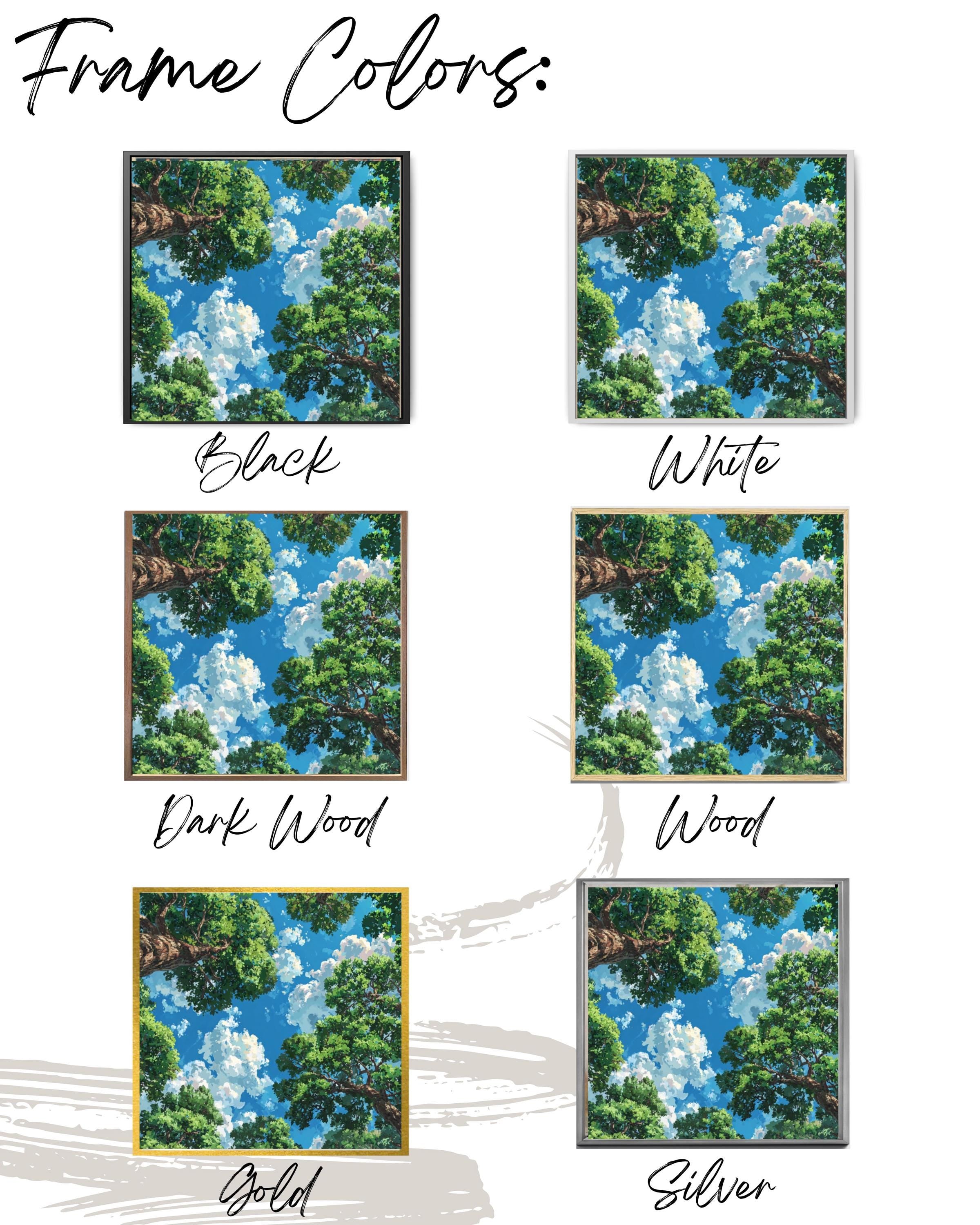 Pastel Tree Canopy Anime Nature Wall Art