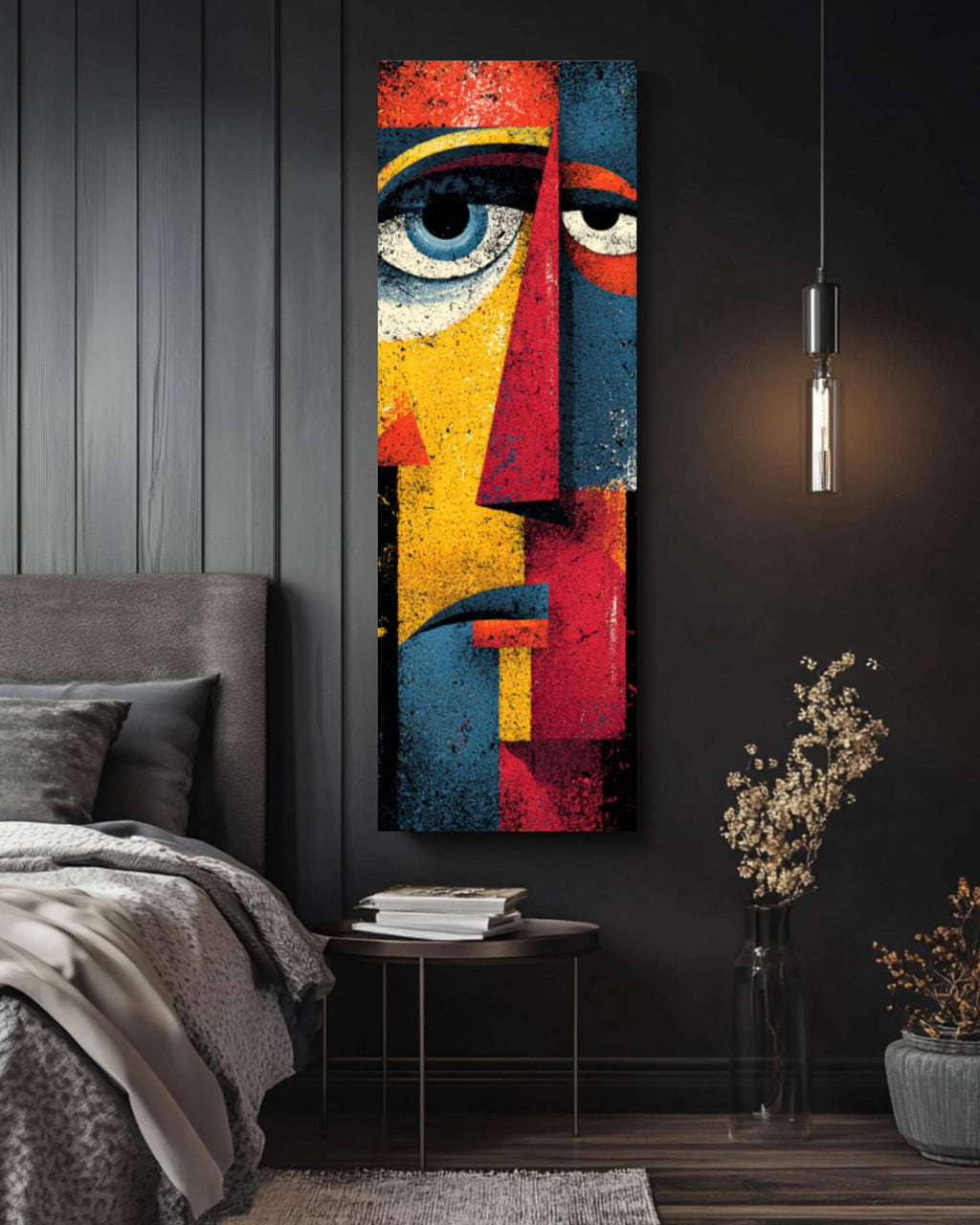 Picasso Style Abstract Face Wall Art | Graffiti Canvas Print