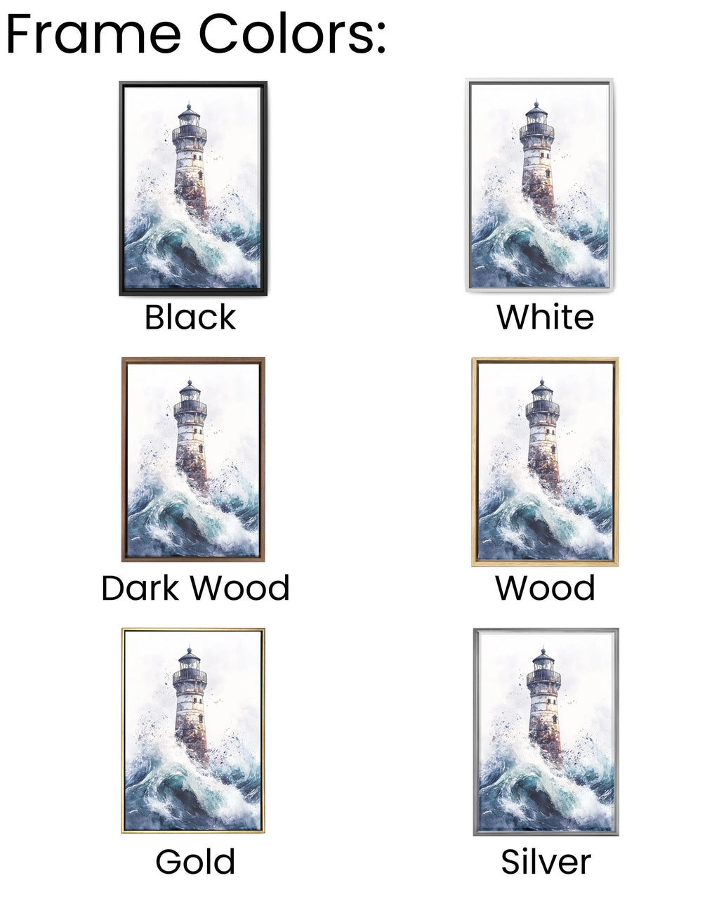 Whimsical Creepy Lighthouse Watercolor Print: Spooky Nautical Wall Art Canvas Wall Art Print – Premium Home Decor