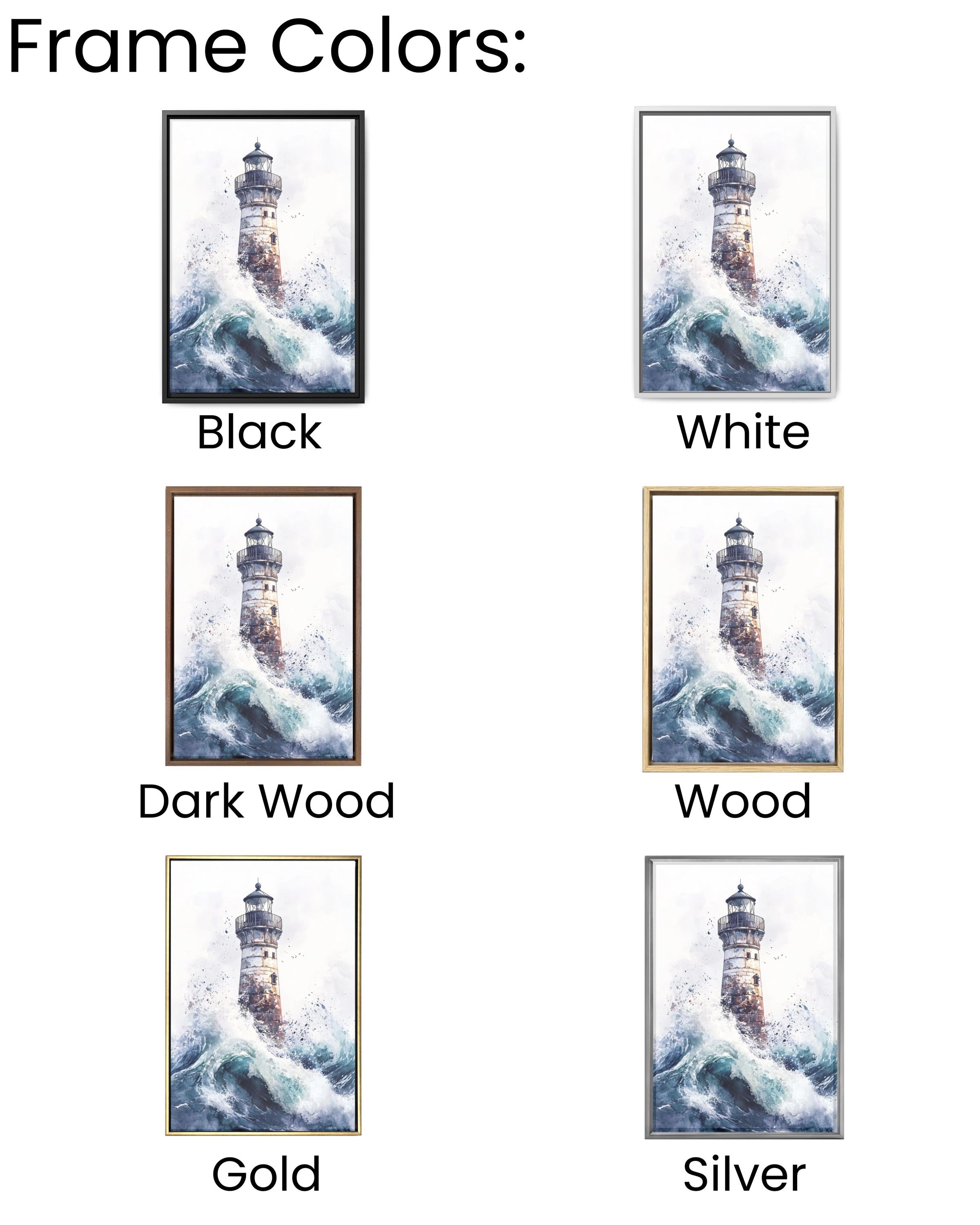 Whimsical Creepy Lighthouse Watercolor Print: Spooky Nautical Wall Art Canvas Wall Art Print – Premium Home Decor