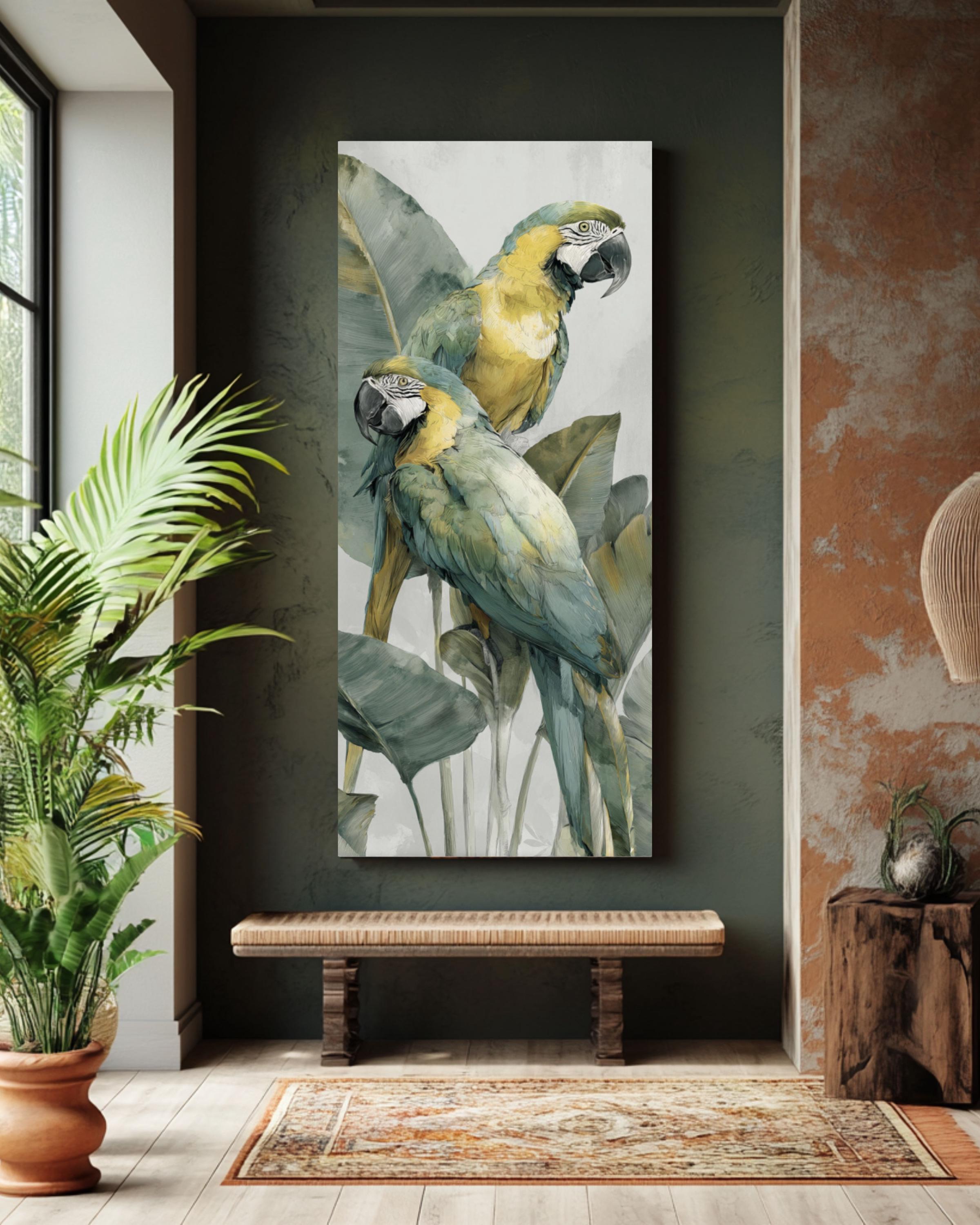 Macaw Watercolor Print: Tropical Parrot Art, Gabriele Dellâ€™Otto Style Canvas Wall Art Print – Premium Home Decor