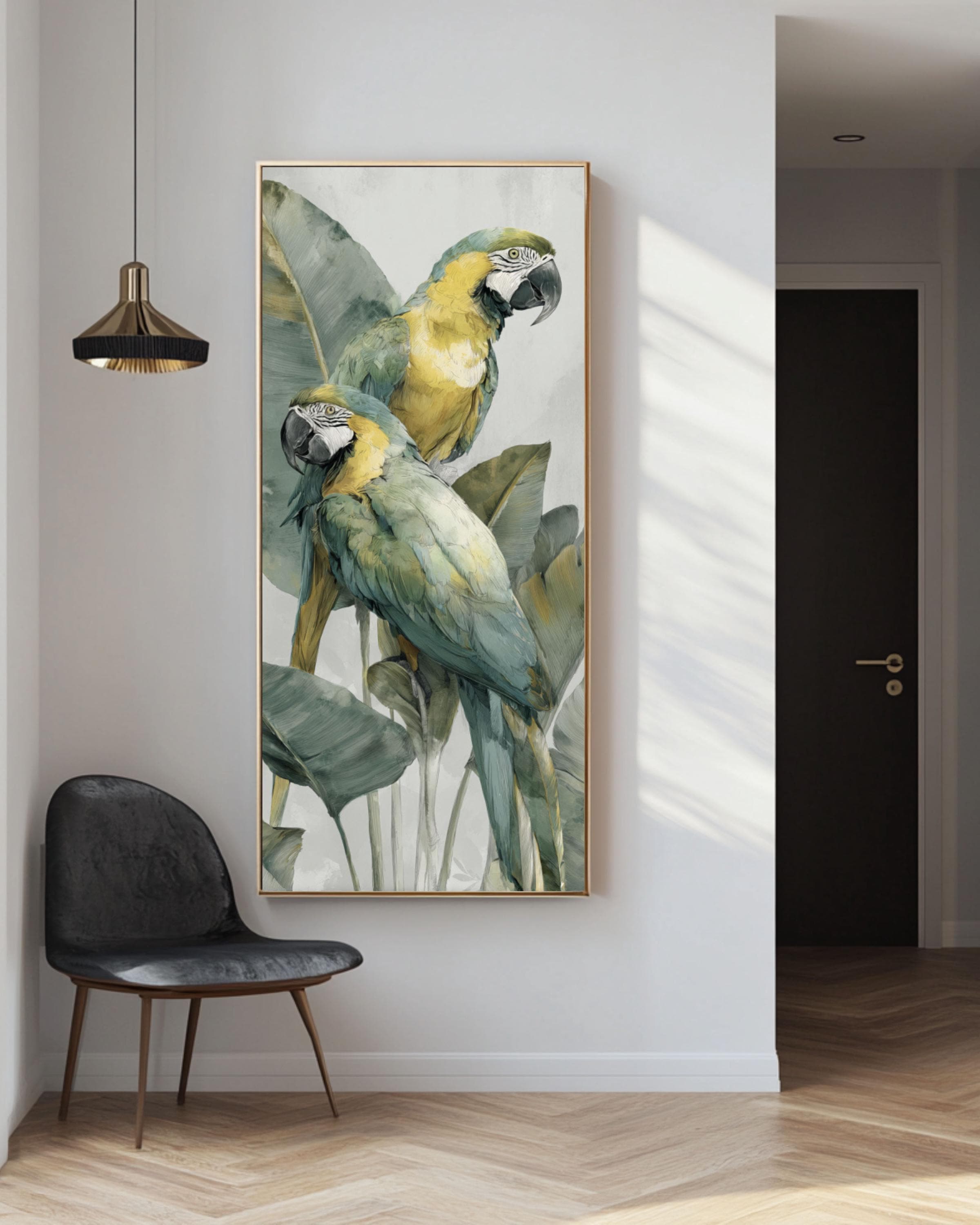 Macaw Watercolor Print: Tropical Parrot Art, Gabriele Dellâ€™Otto Style Canvas Wall Art Print – Premium Home Decor