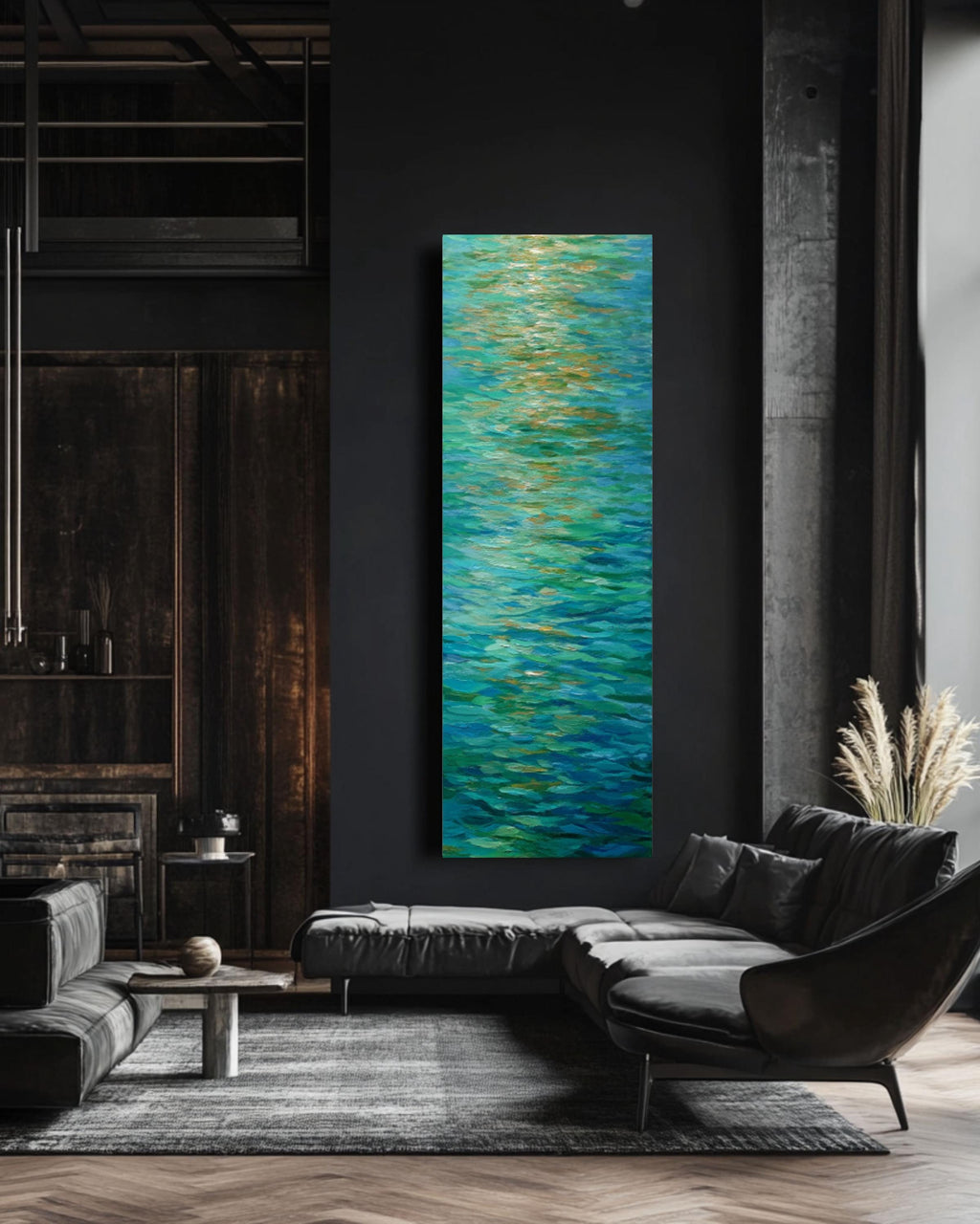 Impressionist Water Reflection Art | Tranquil Blue Green Abstract