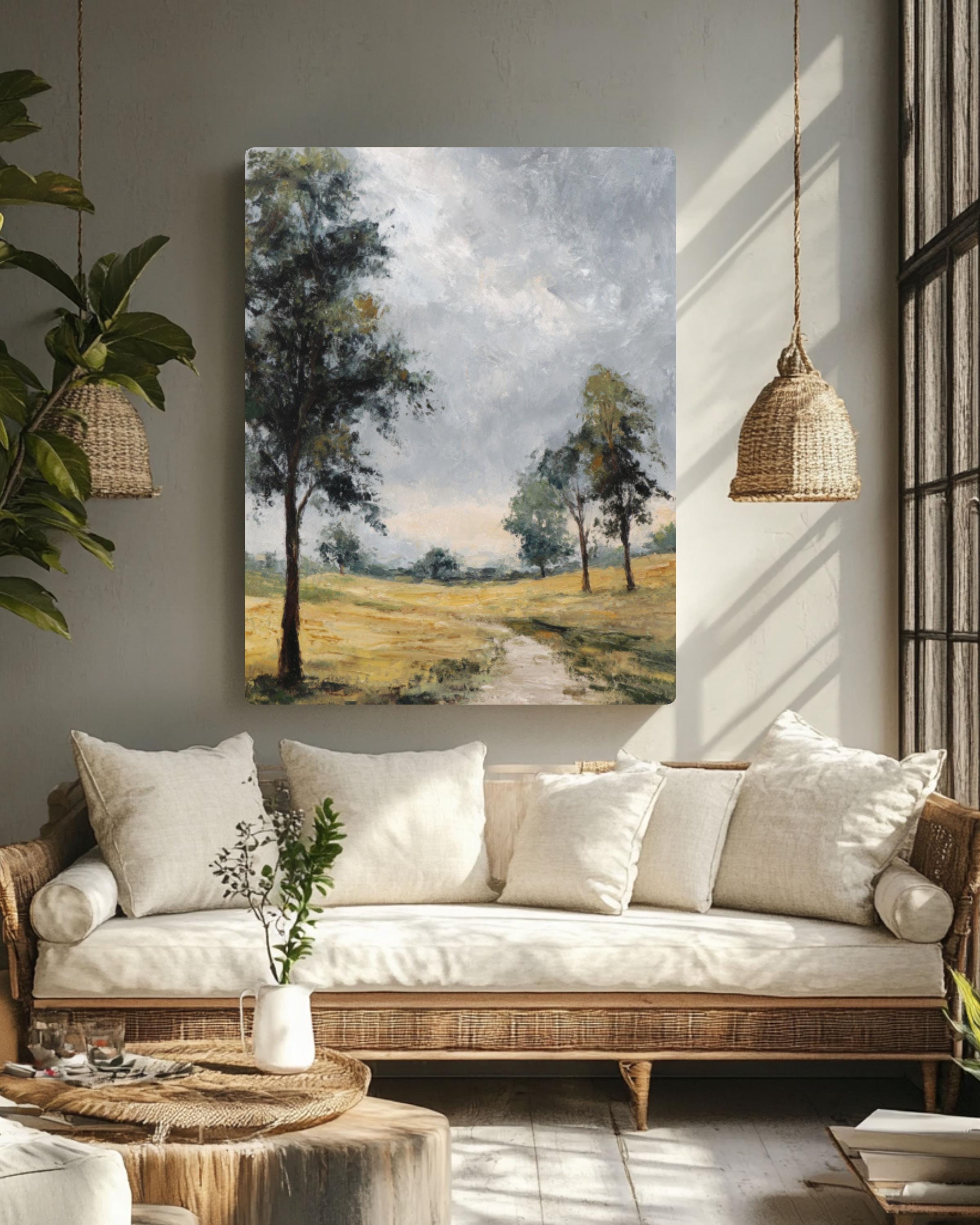 John Constable Style English Countryside Landscape Art Print: Canvas or Framed Canvas Wall Art – Modern Decor Print