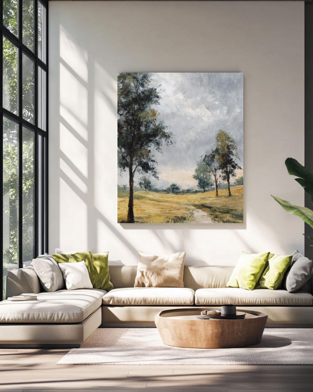 John Constable Style English Countryside Landscape Art Print: Canvas or Framed Canvas Wall Art – Modern Decor Print