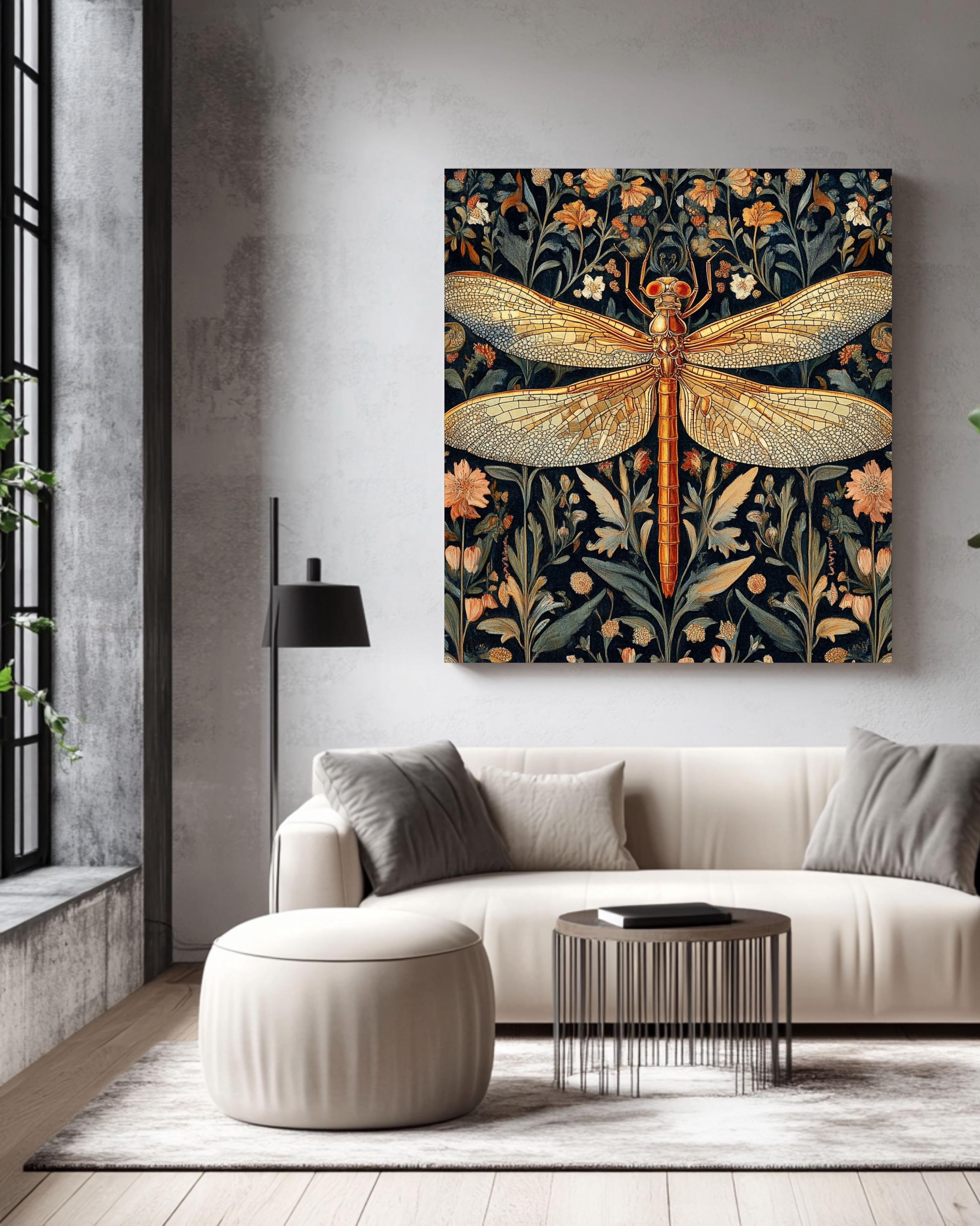 William Morris Dragonfly Vintage Art Print – Arts and Crafts Wall Décor