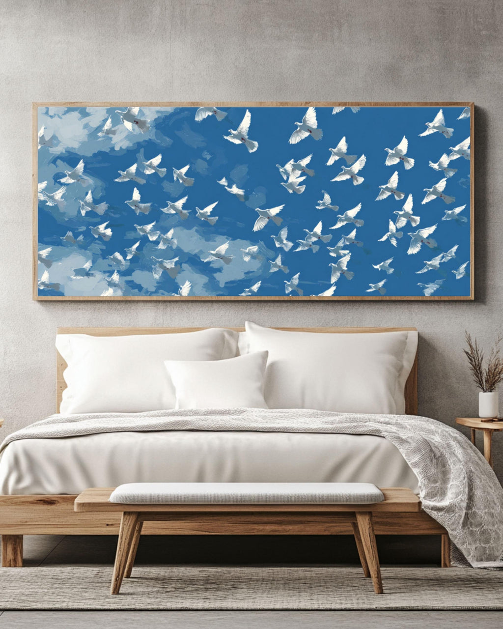 Matisse Inspired Birds in Flight Print: Minimalist Abstract Art for home and office wall décor