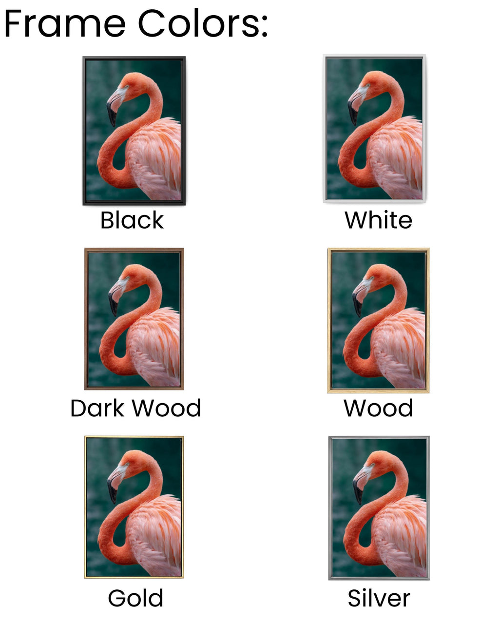 Pink Flamingo Portrait Wall Art | Tropical Bird Canvas or Framed Print