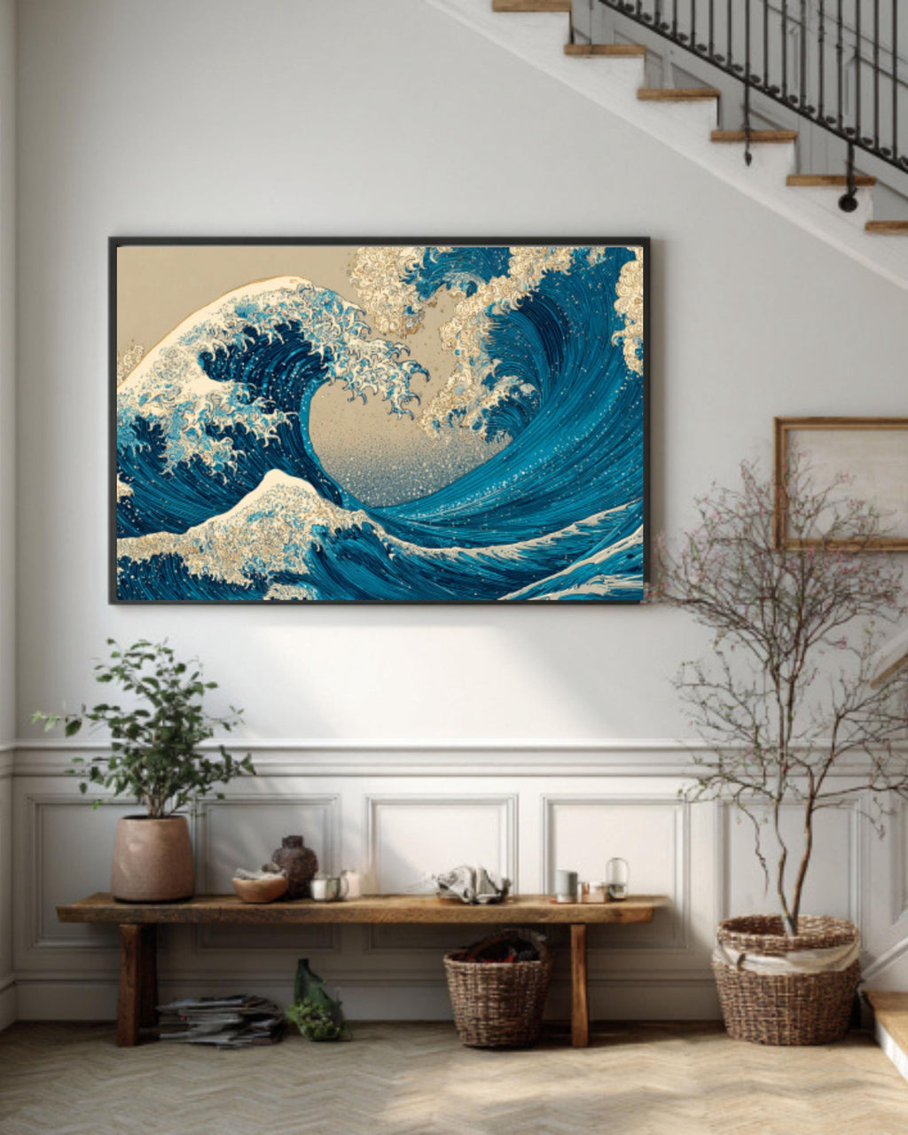 Hokusai Wave Canvas Print â€“ Japanese Ocean Wall Art for home and office wall décor