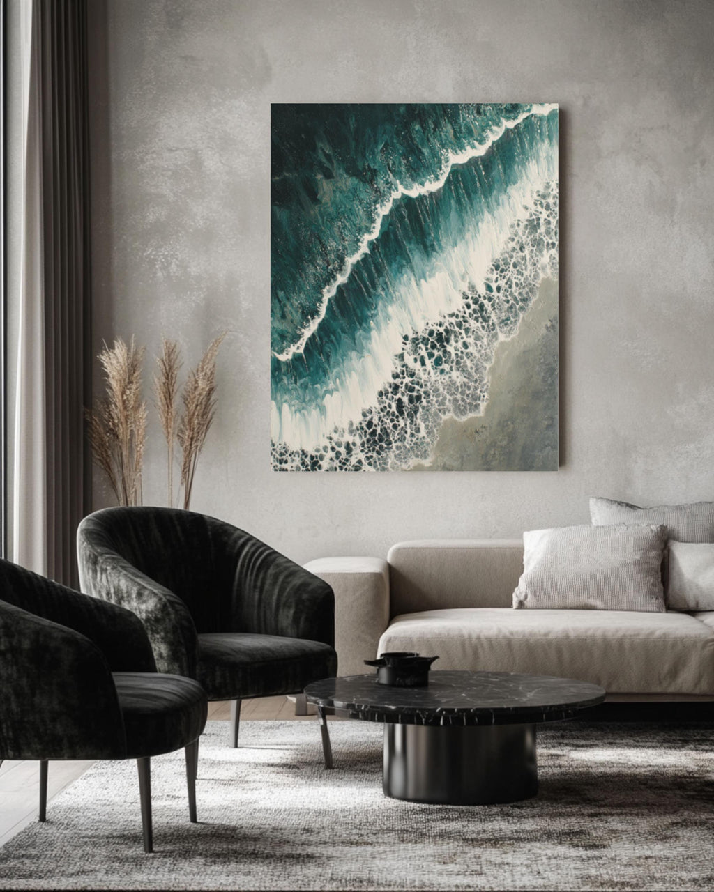 Abstract Arctic Coastal Aerial Wall Art | Minimalist Canvas Print