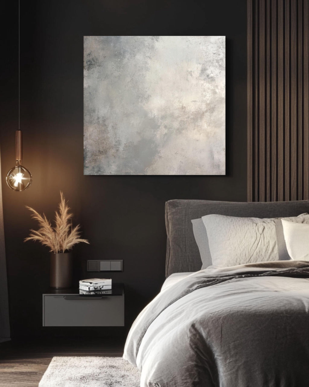 Neutral Abstract Texture Art: Gray Gradient Minimalist Print for home and office wall décor