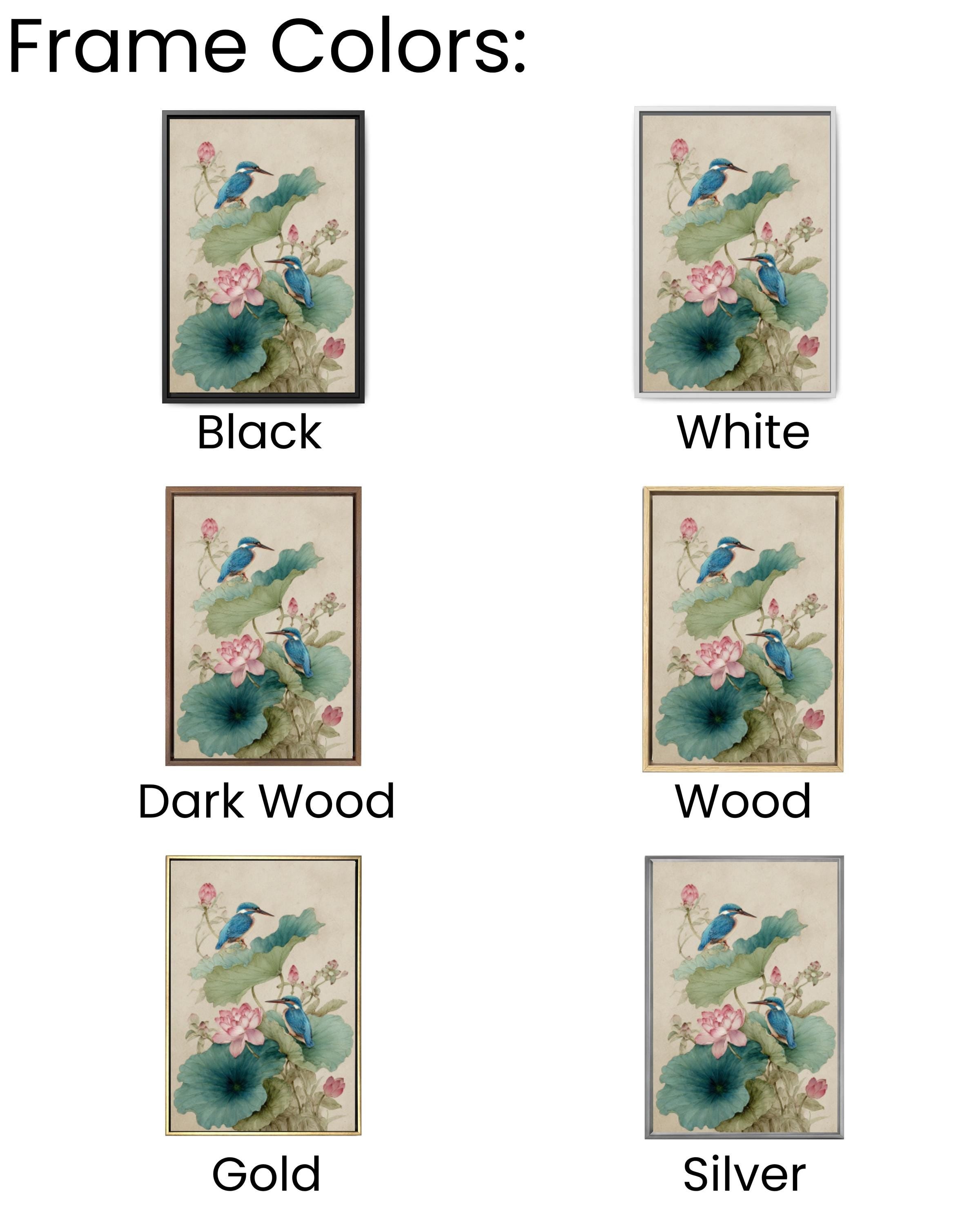 Lotus Kingfishers Wall Art | Traditional Chinese Watercolor Canvas Print