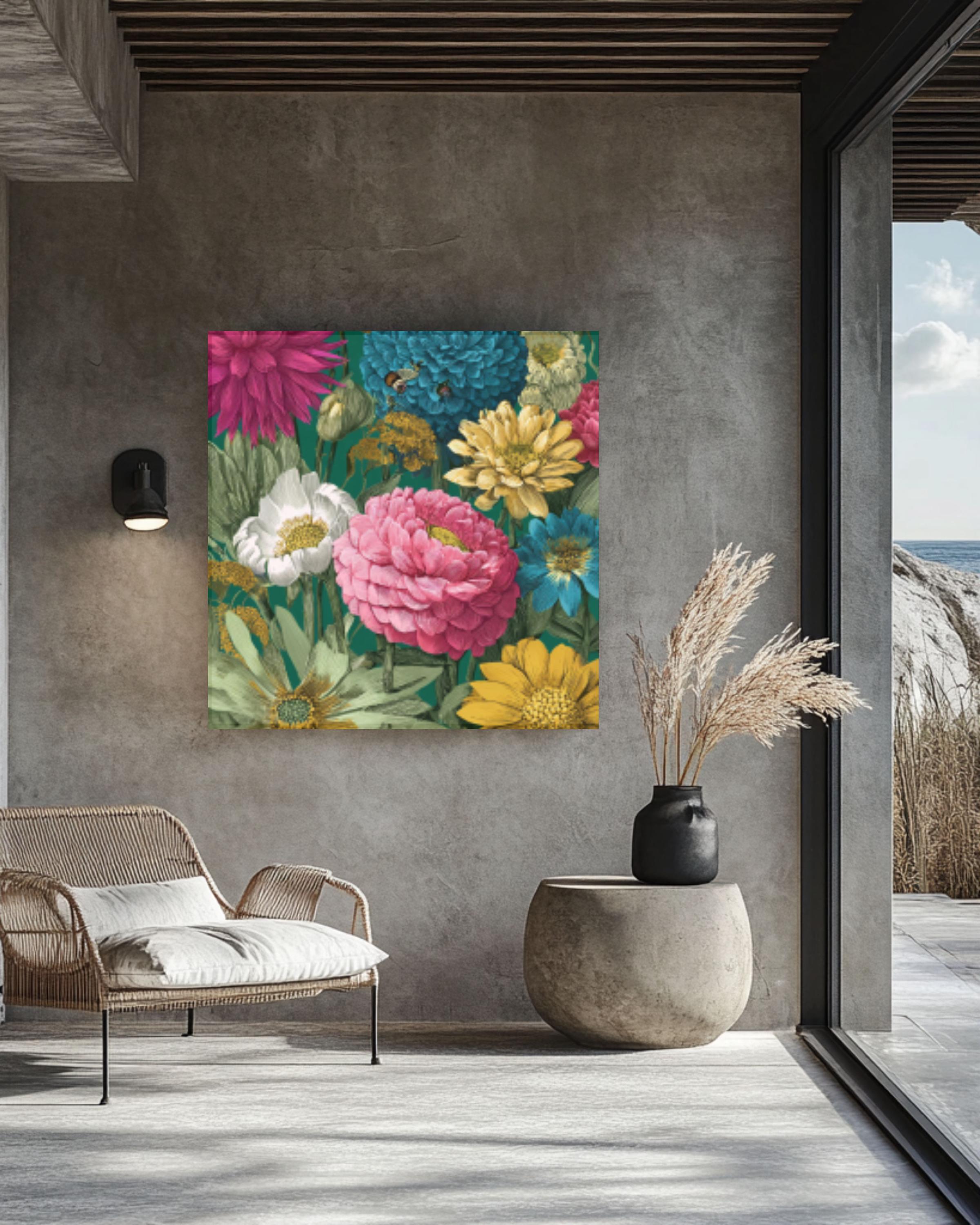 Marjolein Bastin Style Botanical Wall Art | Vintage Floral Canvas Print