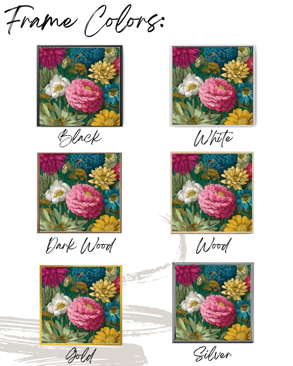 Marjolein Bastin Style Botanical Wall Art | Vintage Floral Canvas Print