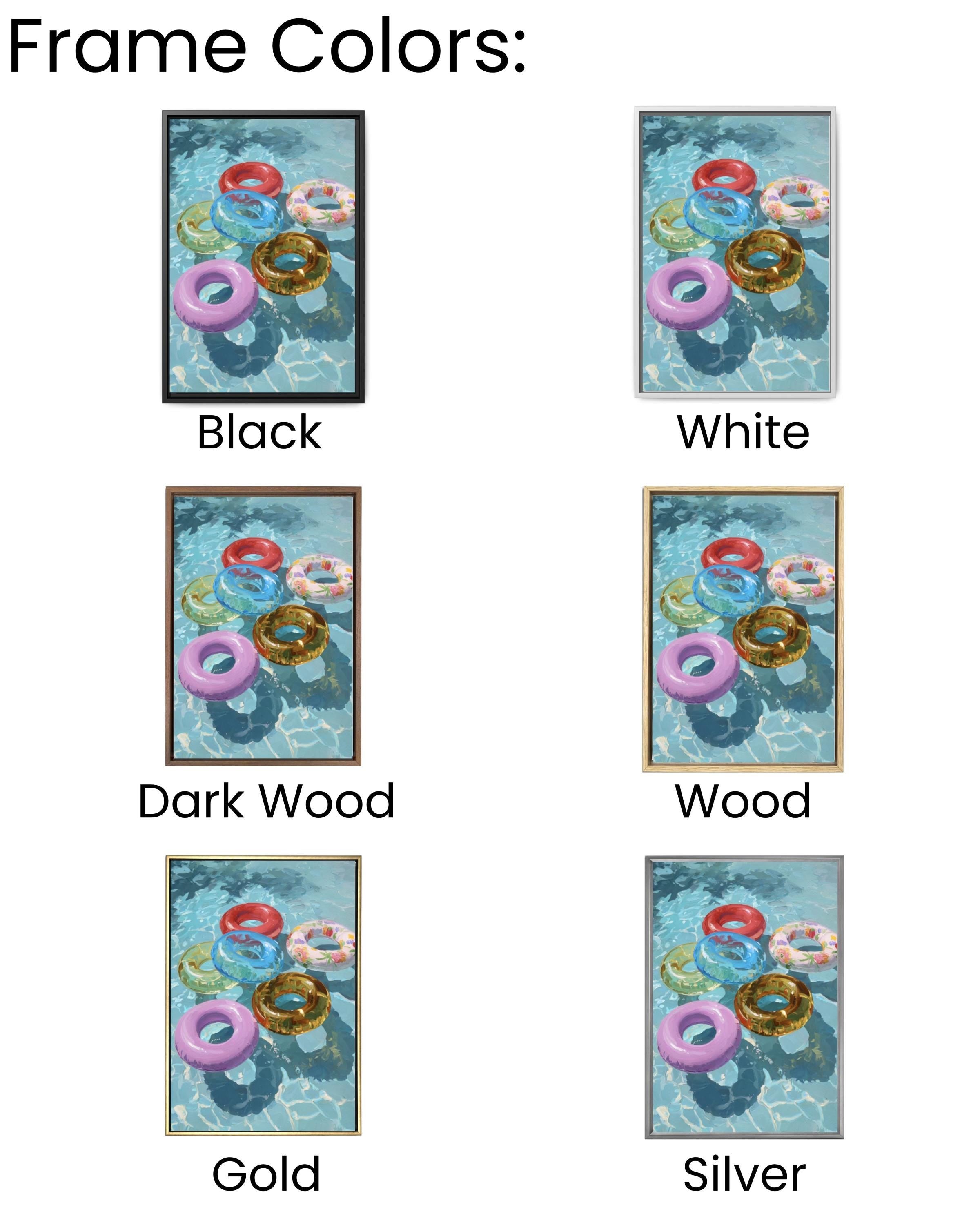 Pastel Pool Rings Wall Art | Decorative Maximalist Canvas Print