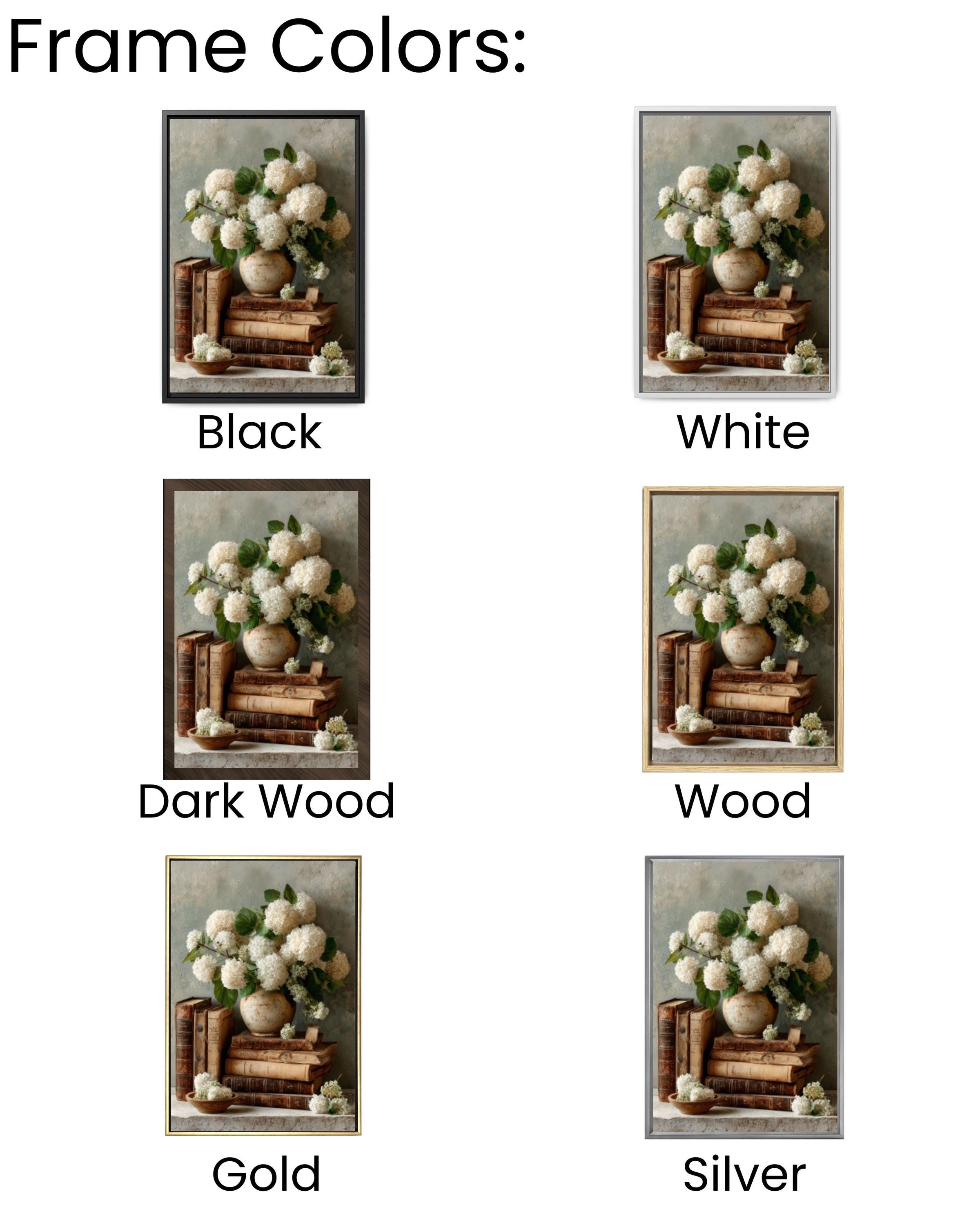 Vintage Hydrangea Still Life Canvas Art – Farmhouse Floral