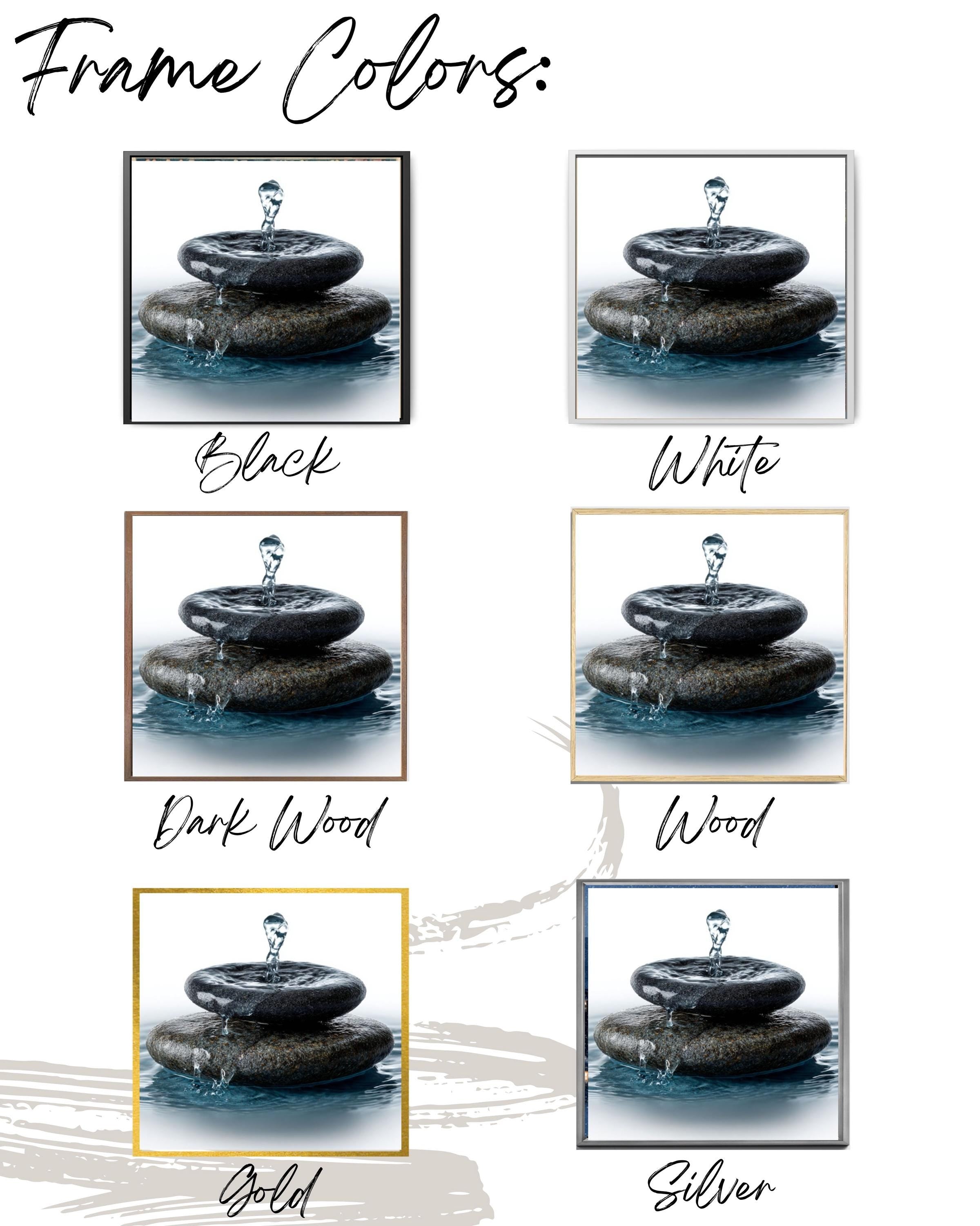Zen Water Stone Canvas Art – Minimalist Spa Decor